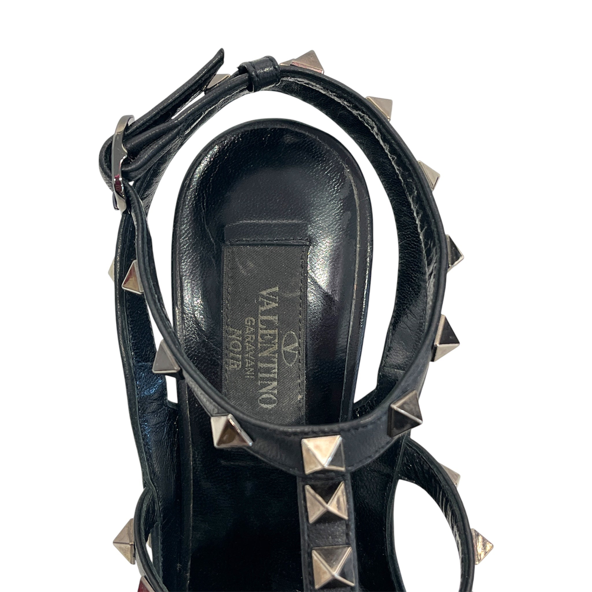VALENTINO/Heels/EU 35/Leather/BLK/Pointed-Toe/Rockstud Tonal Studs view 3
