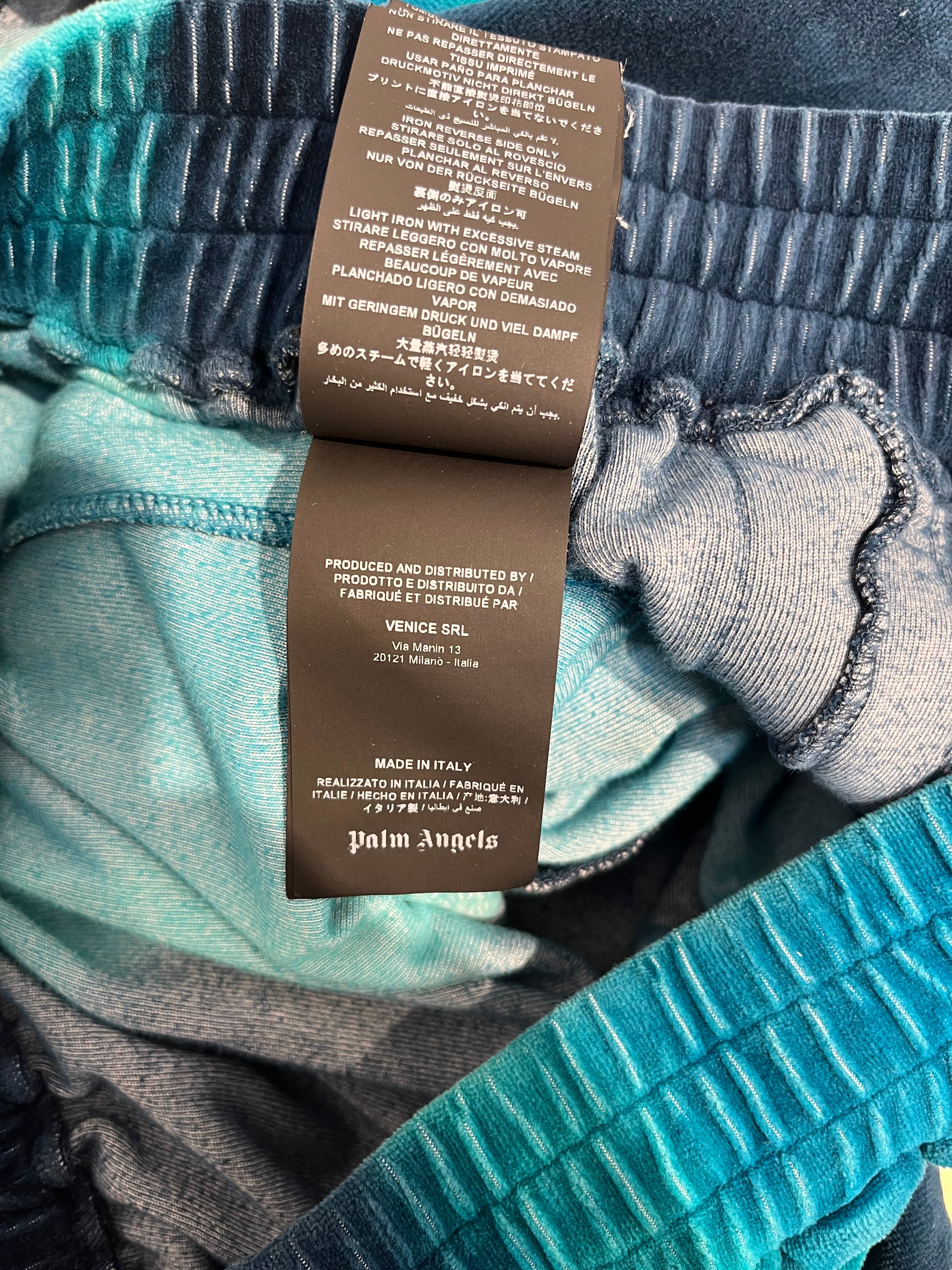 Palm Angels/Pants/XL/Cotton/BLU/TIE DYE CHENILE TRACK PANTS view 5