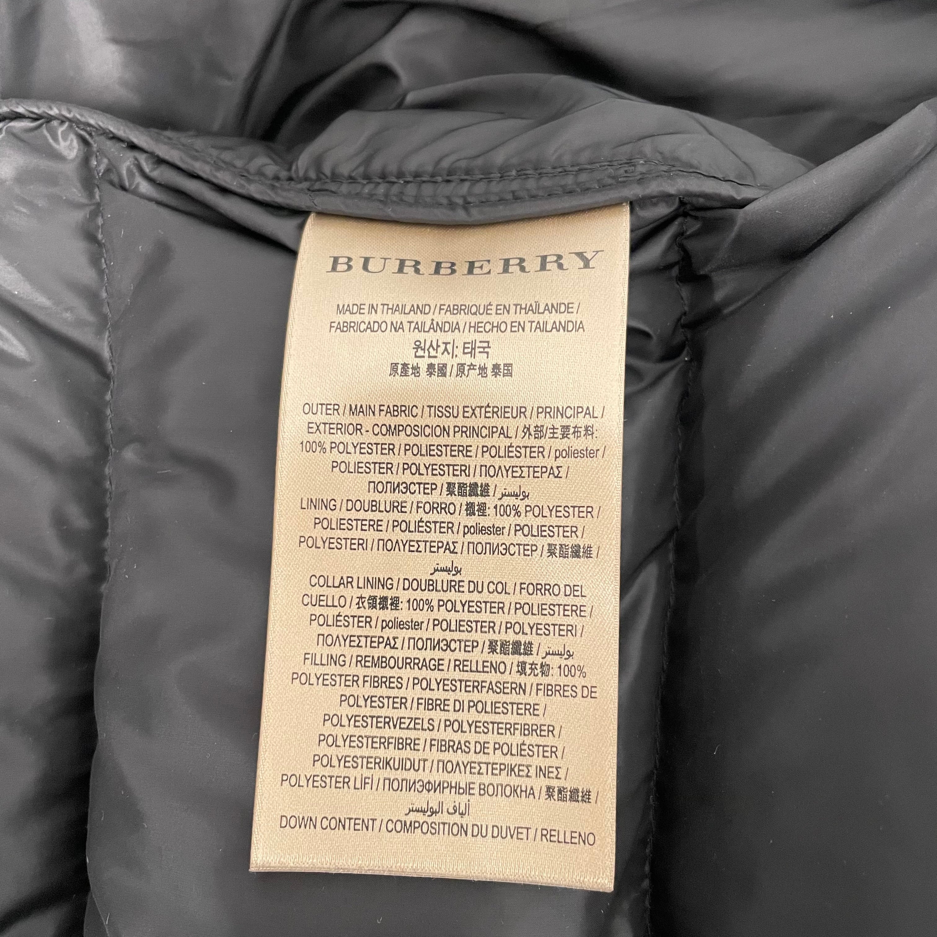 BURBERRY LONDON/Puffer Vest/M/Nylon/BLK/ view 4