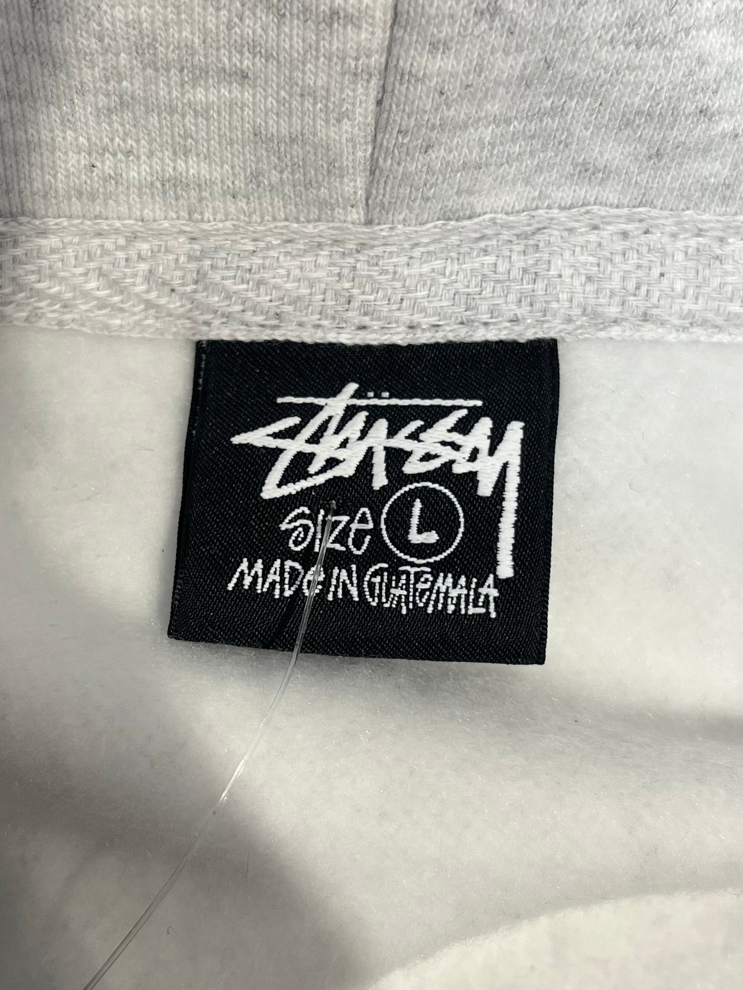 STUSSY/Hoodie/L/Cotton/GRY/WAVE LOGO HOODIE view 3