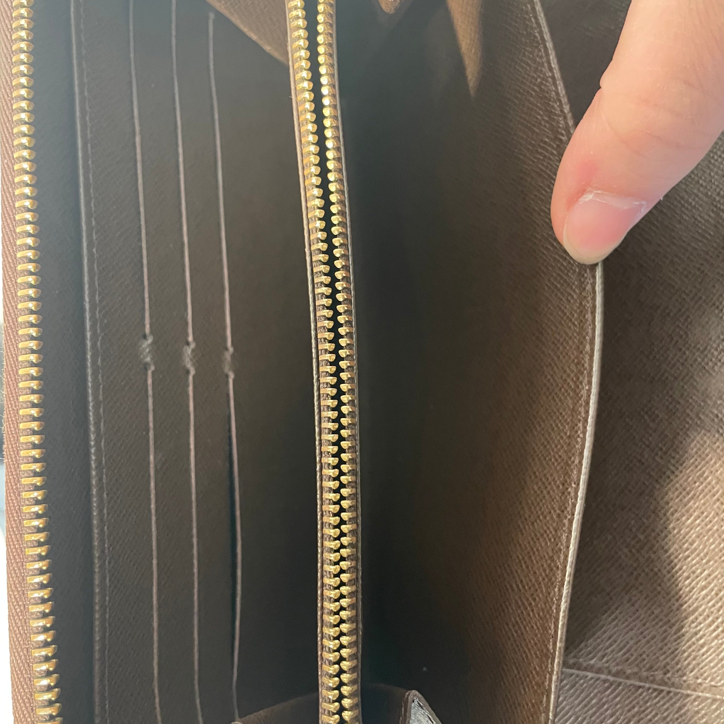 LOUIS VUITTON/Long Wallet/Plaid/BRW/DAMIER ZIP WALLET NEW view 5