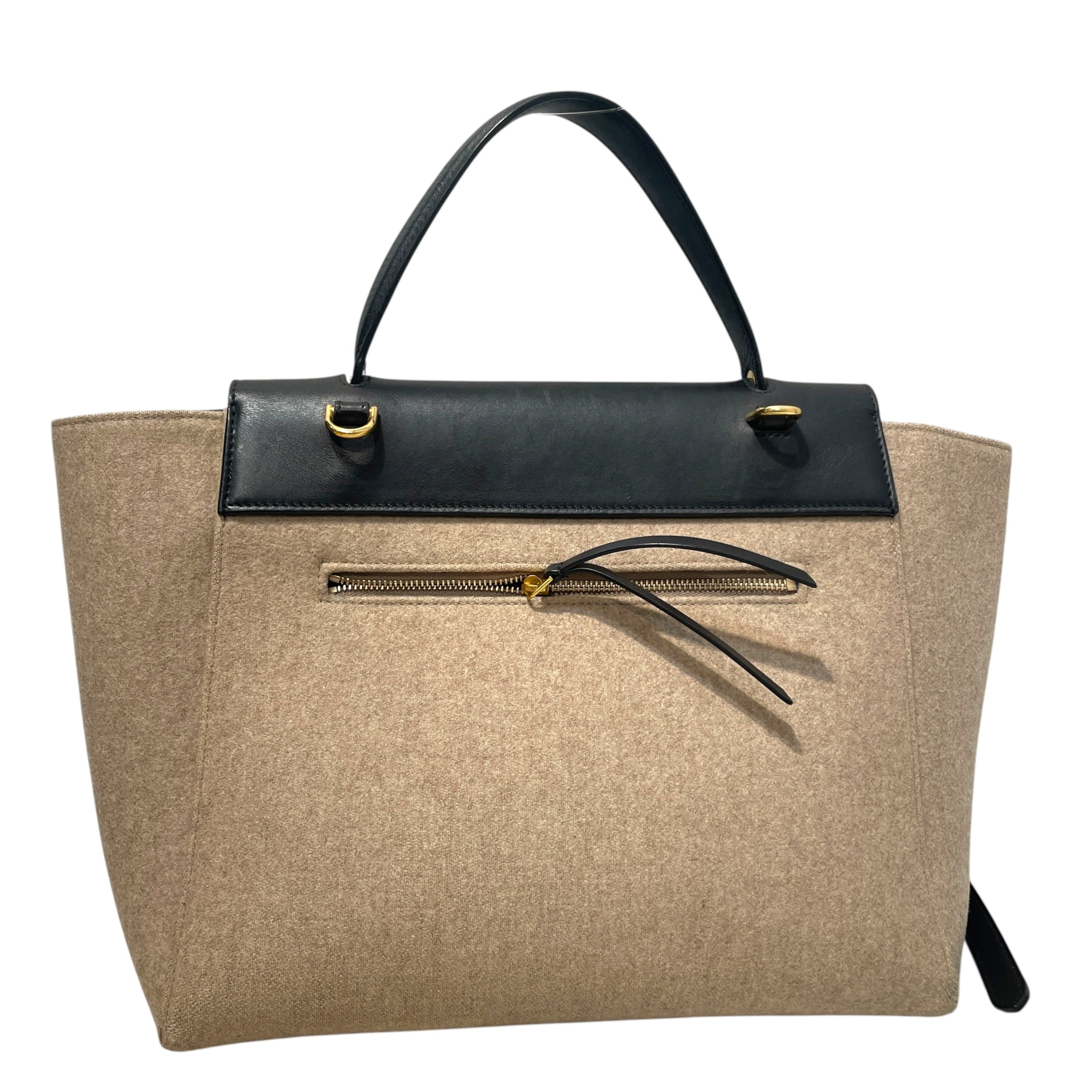 CELINE/Cross Body Bag/Wool/BEG/Belt Bicolor view 4