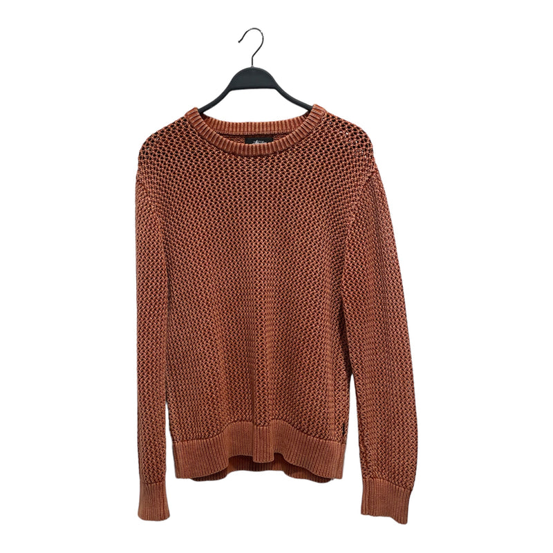 STUSSY/Heavy Sweater/M/Cotton/RED/