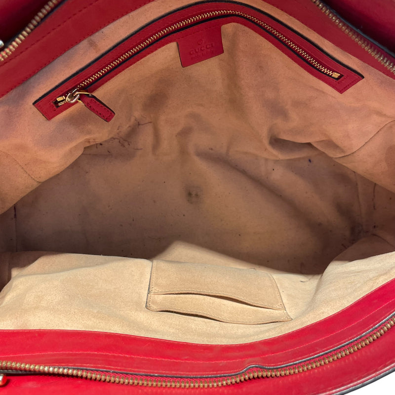 GUCCI/Hand Bag/Monogram/Leather/RED/guccissima 453771 5200931