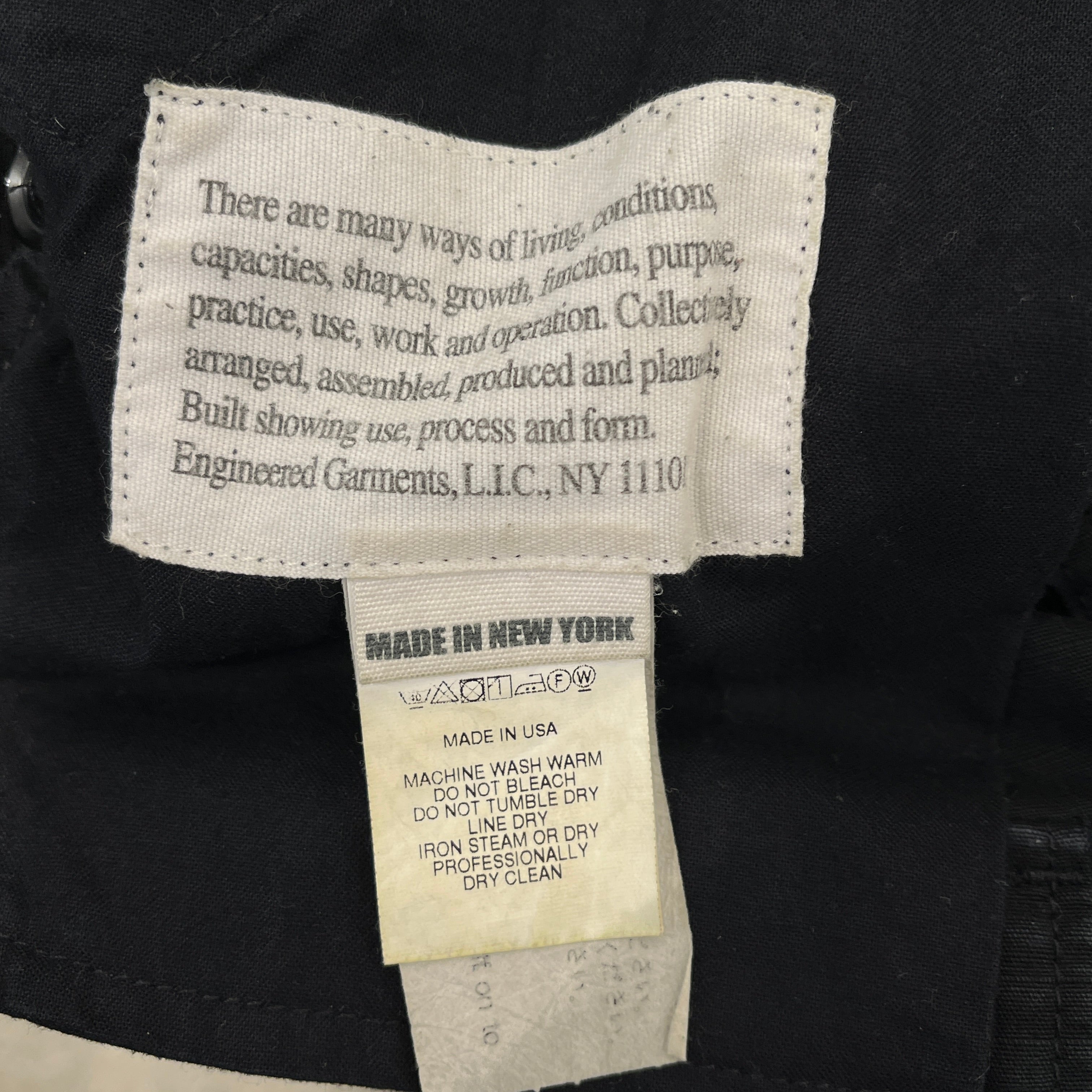 Engineered Garments/Cargo Pants/XS/Cotton/BLK/crop multi pocket view 4