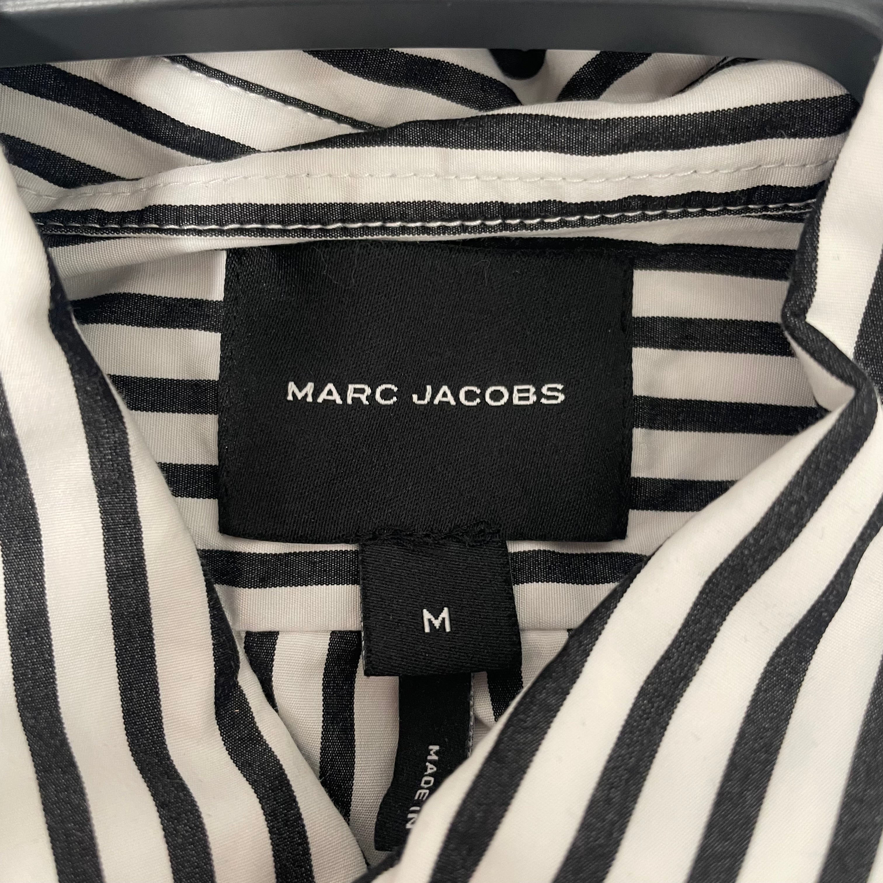 MARC JACOBS/LS Shirt/M/Cotton/WHT/Stripe/BLACKWHITESTRIPE view 3