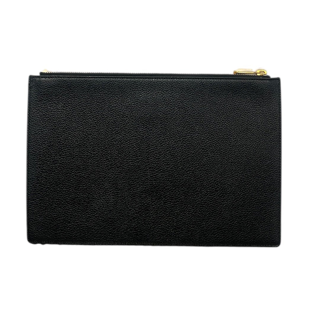 GUCCI/Pouch/Leather/BLK/Interlock Logo Pouch view 2