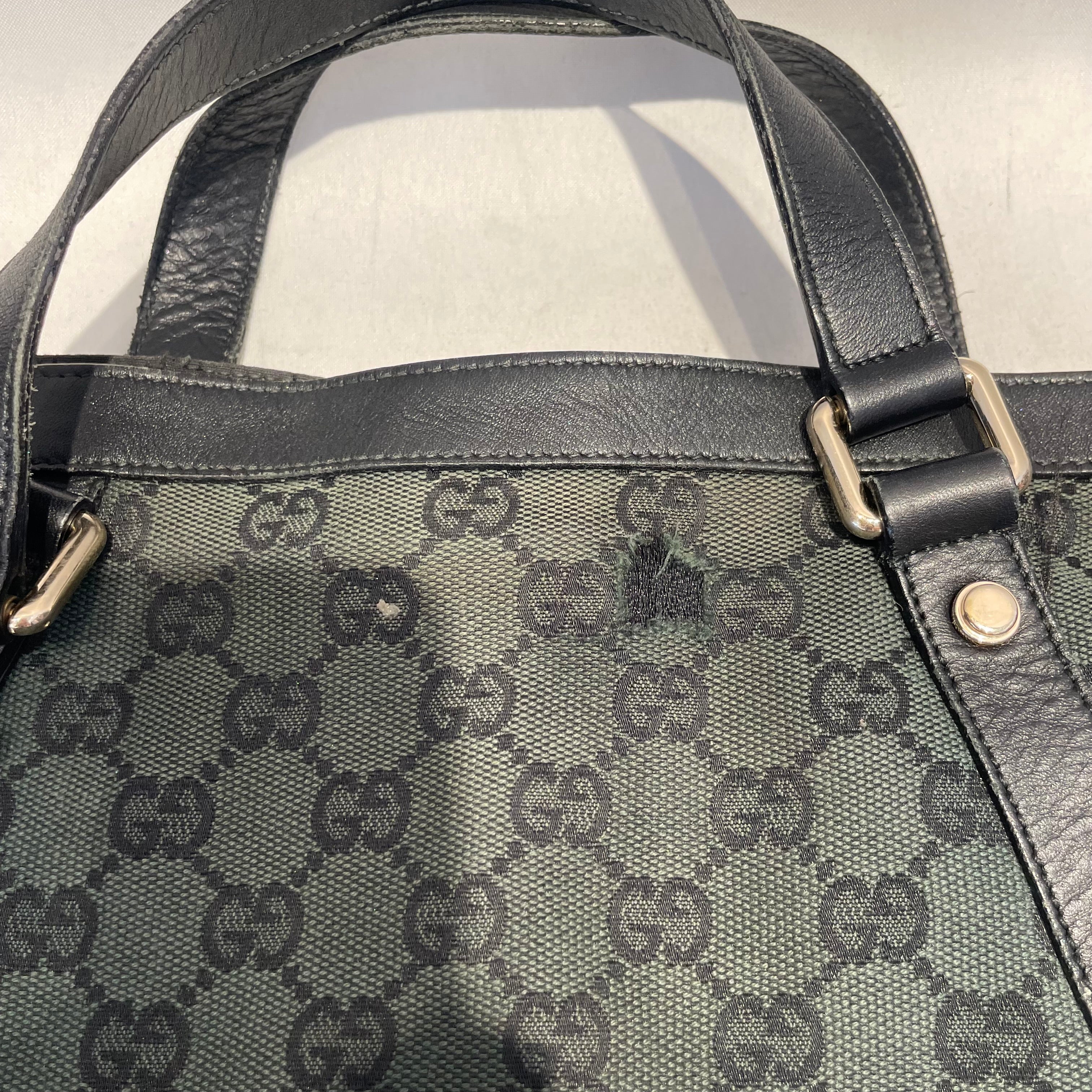 GUCCI/Tote Bag/Monogram/Cotton/GRN/Canvas Abrey Hobo view 13