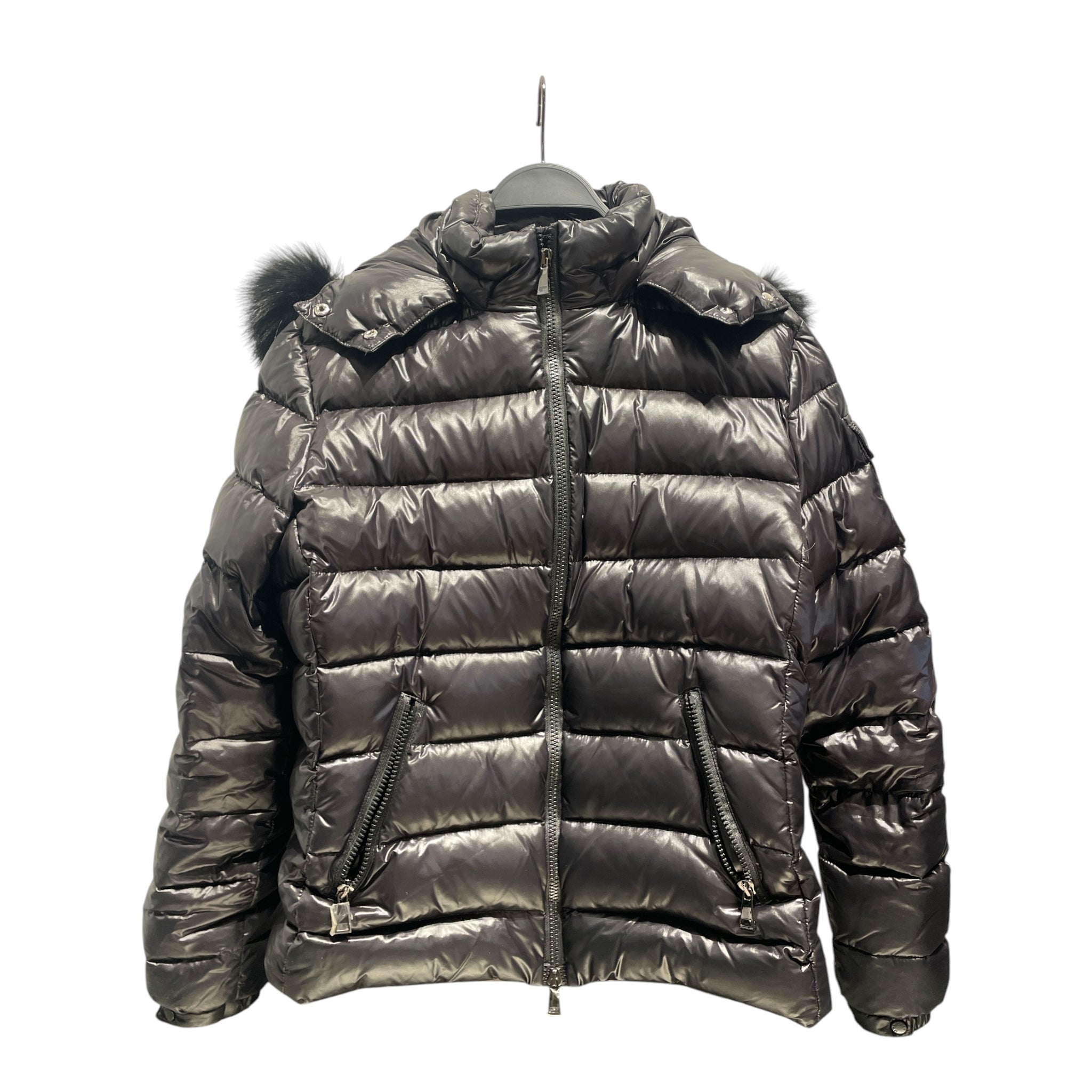 MONCLER/Puffer Jkt/3/BLK/Fur Trimmed Hood Puffer Jkt view 1