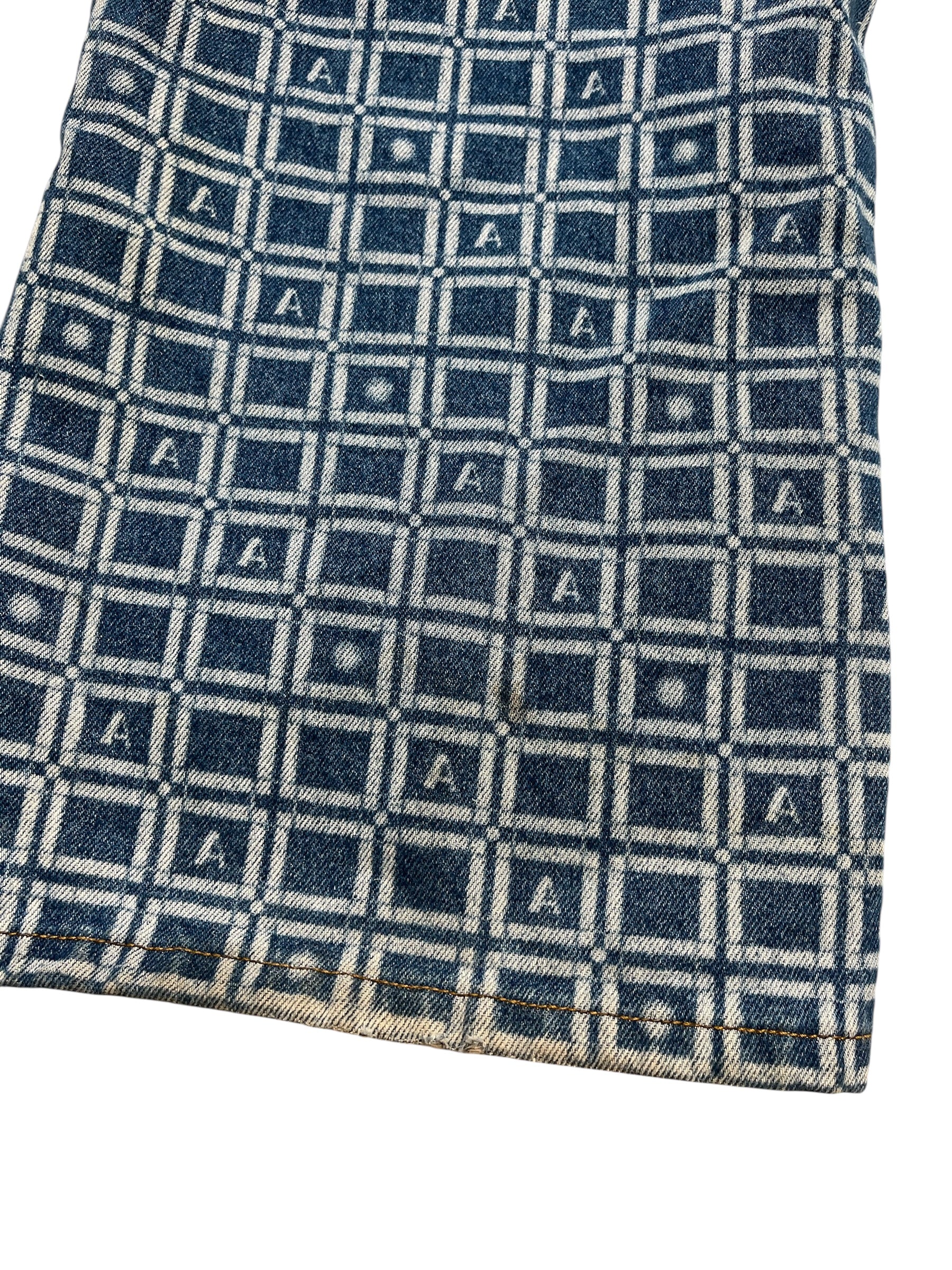 AHLUWALIA /Pants/32/Cotton/BLU/PATCHWORK MONOGRAM PANT view 6