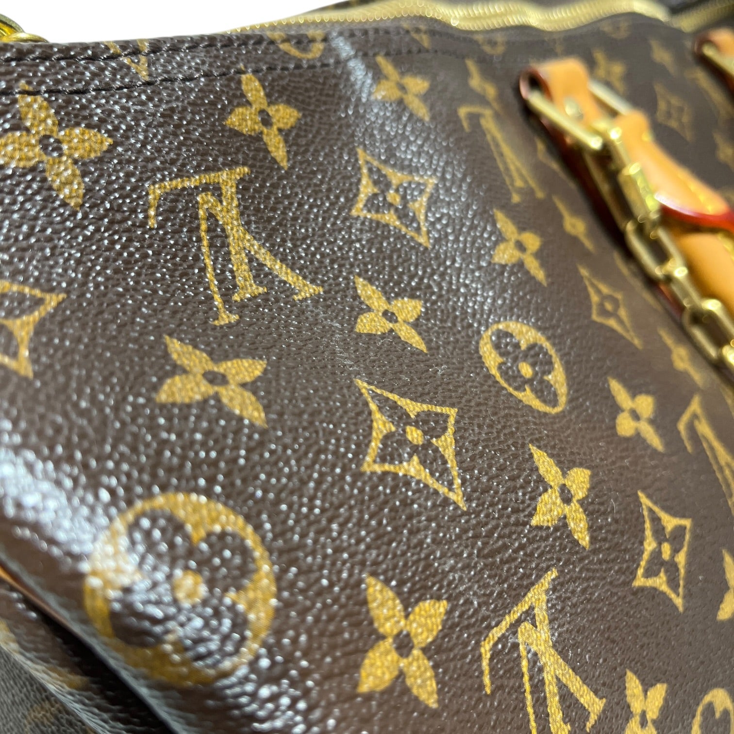 LOUIS VUITTON/Bag/Monogram/Leather/BRW/WAVY KEEPALL BANDOULIERE 50 view 6