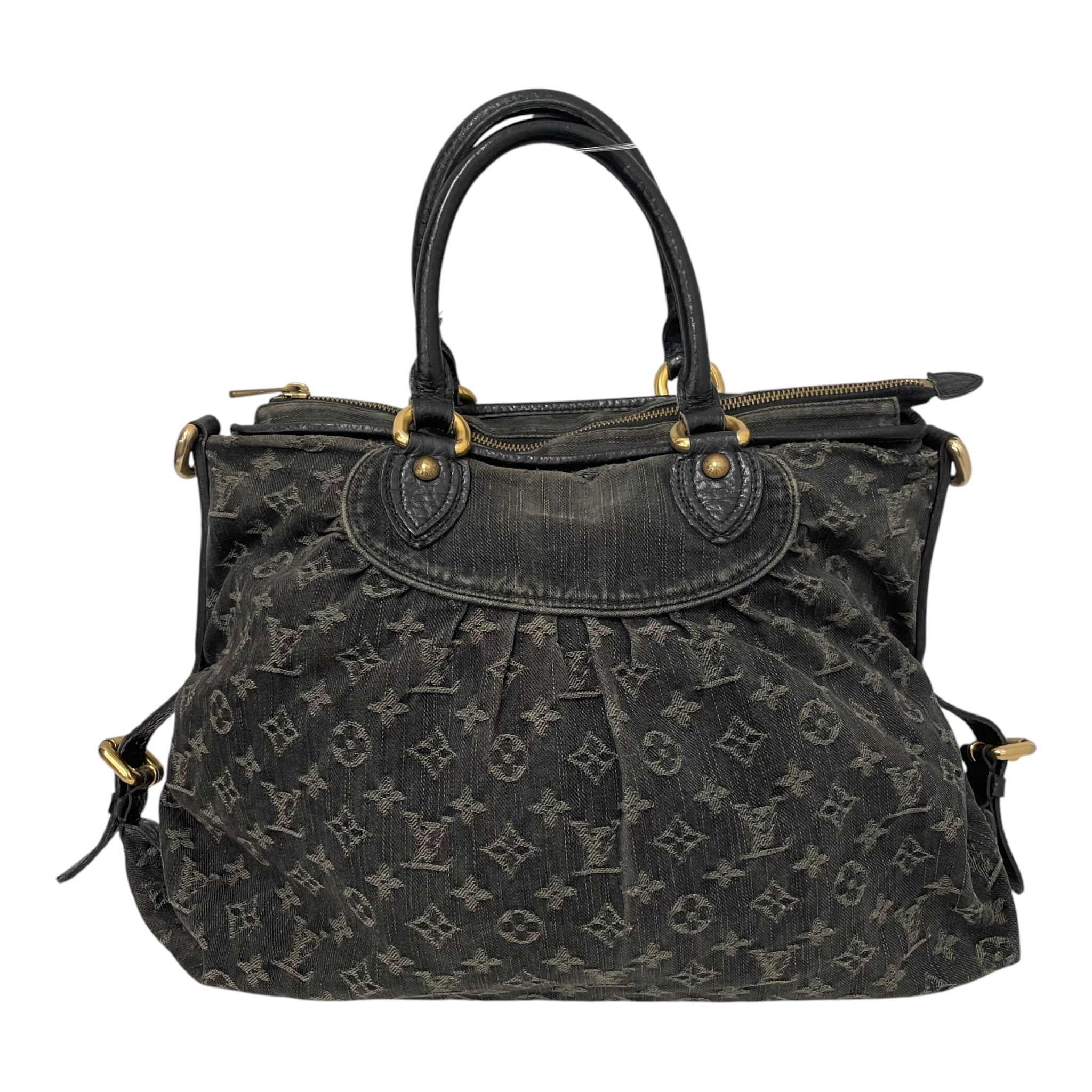 LOUIS VUITTON/Hand Bag/Monogram/Denim/BLK/NEO CABBY view 1