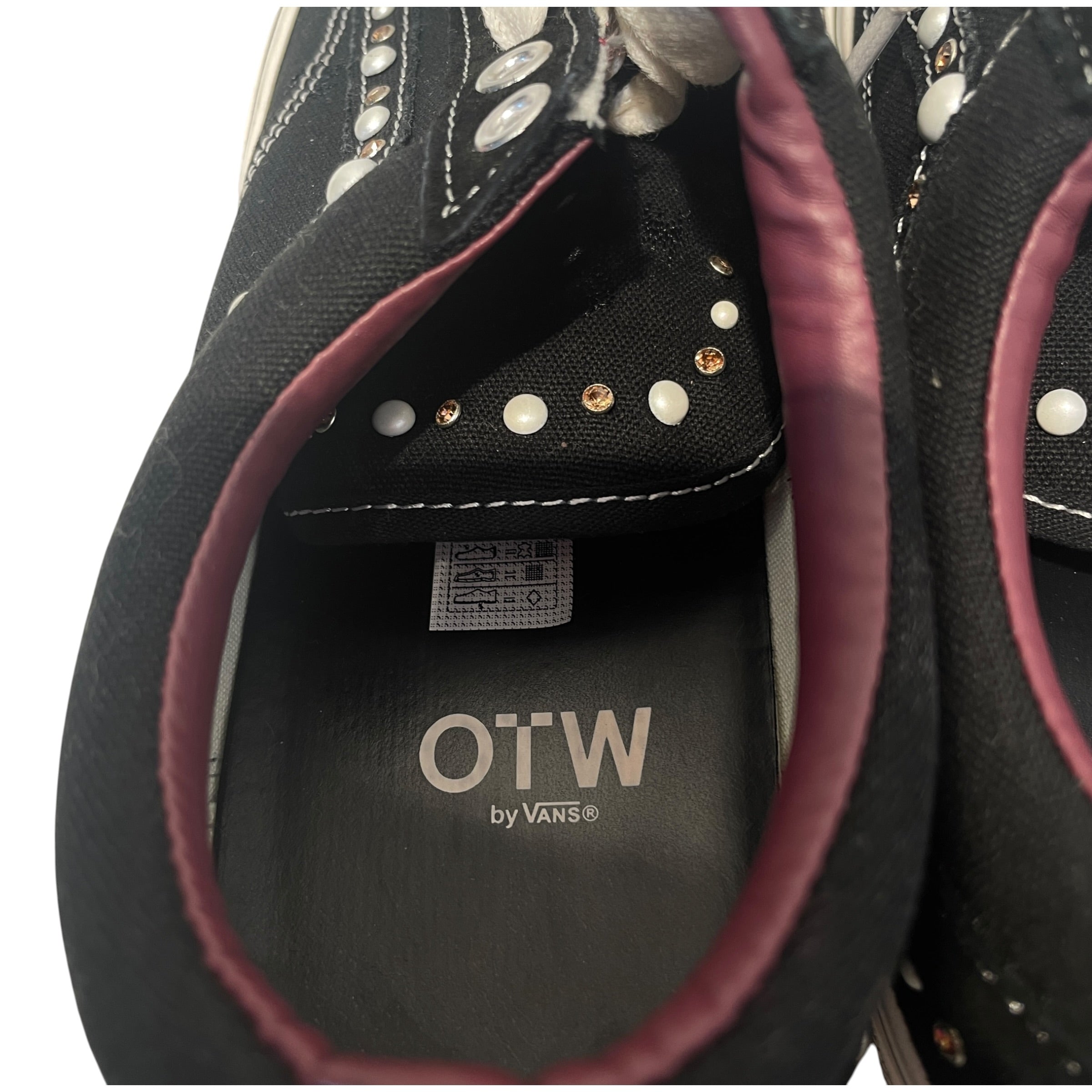 VANS/Low-Sneakers/US 10/Cotton/BLK/Otw Pearl Old School view 3
