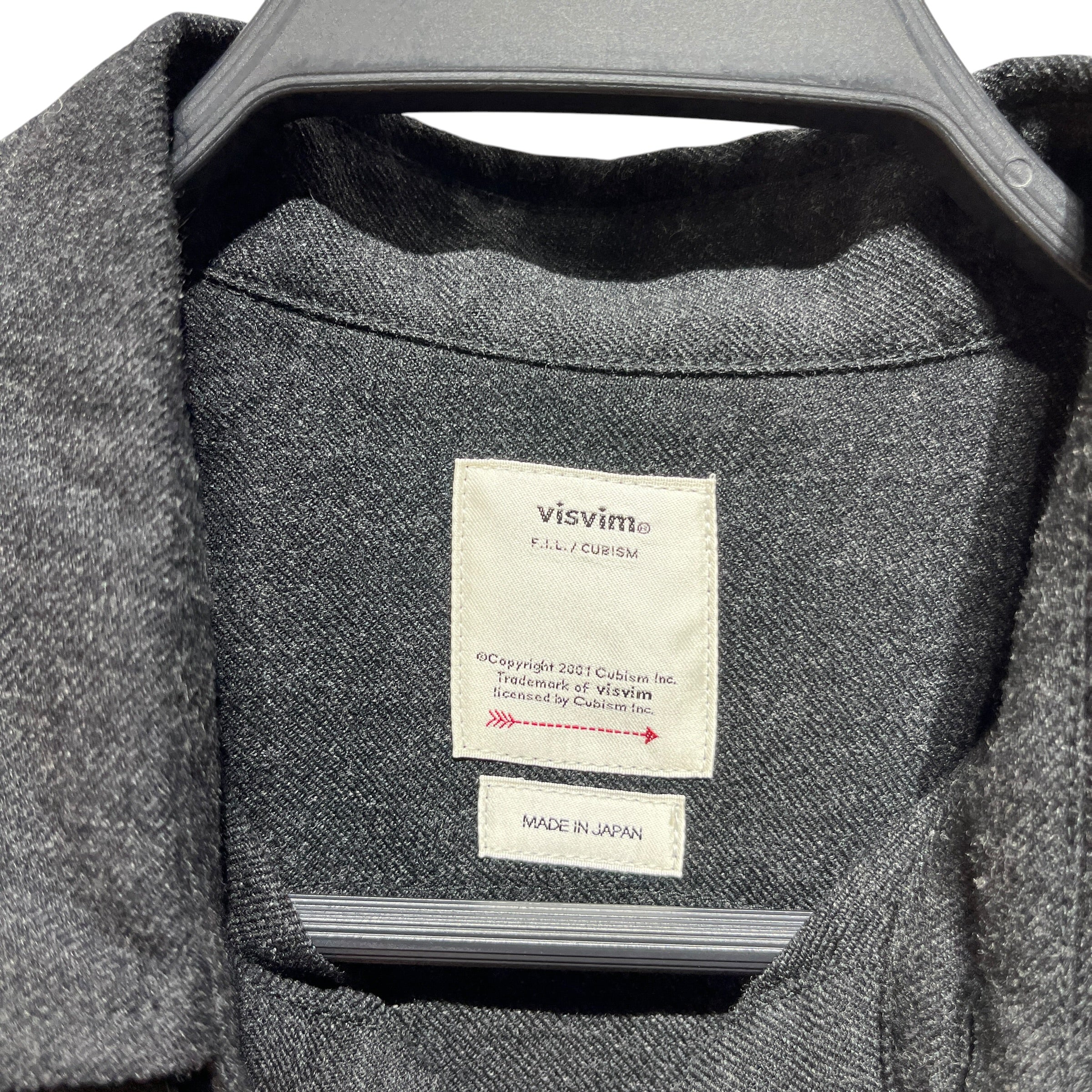 visvim/Polo Shirt/1/Cotton/GRY/v logo view 3