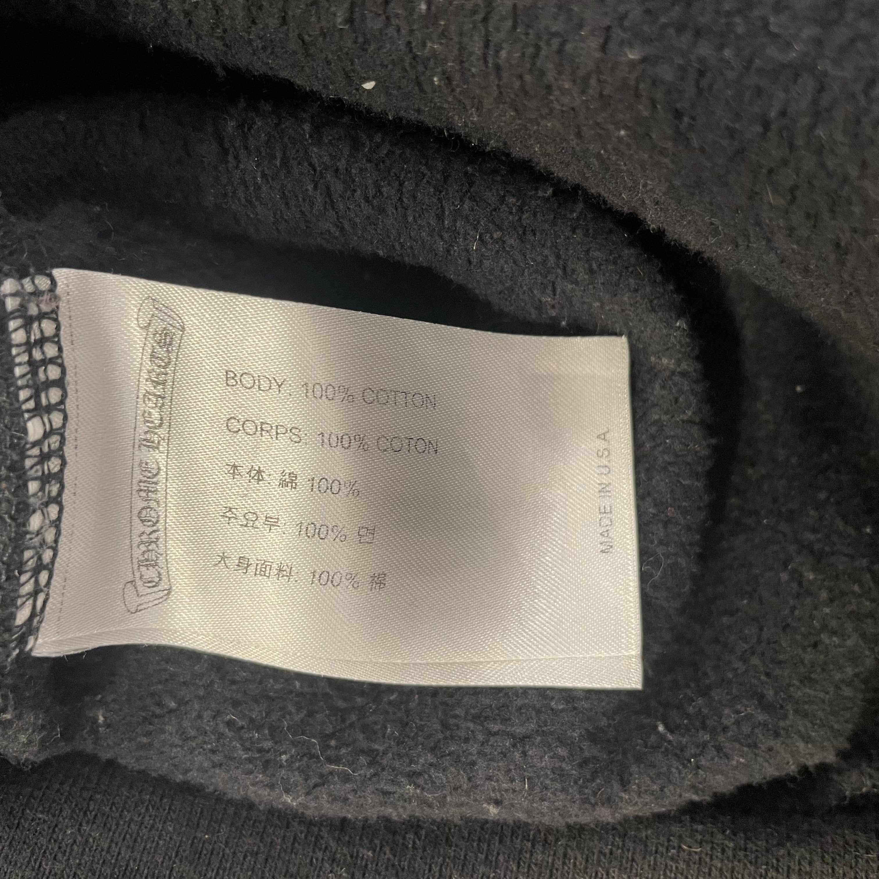 CHROME HEARTS/Hoodie/M/Graphic/Cotton/BLK/HORSHOE FLORAL HOODIE view 4