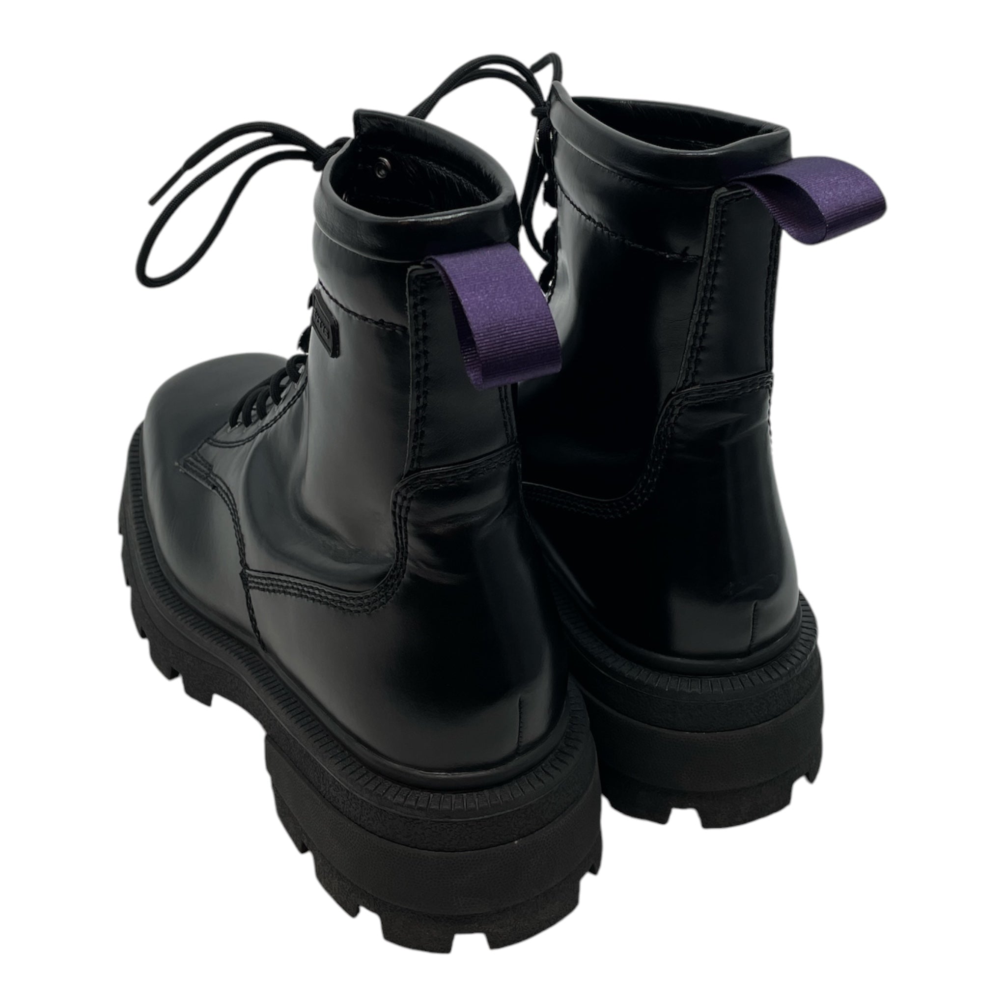EYTYS/Boots/US 11.5/Leather/BLK/CLUNKY/PURPLE BACK TAB view 2