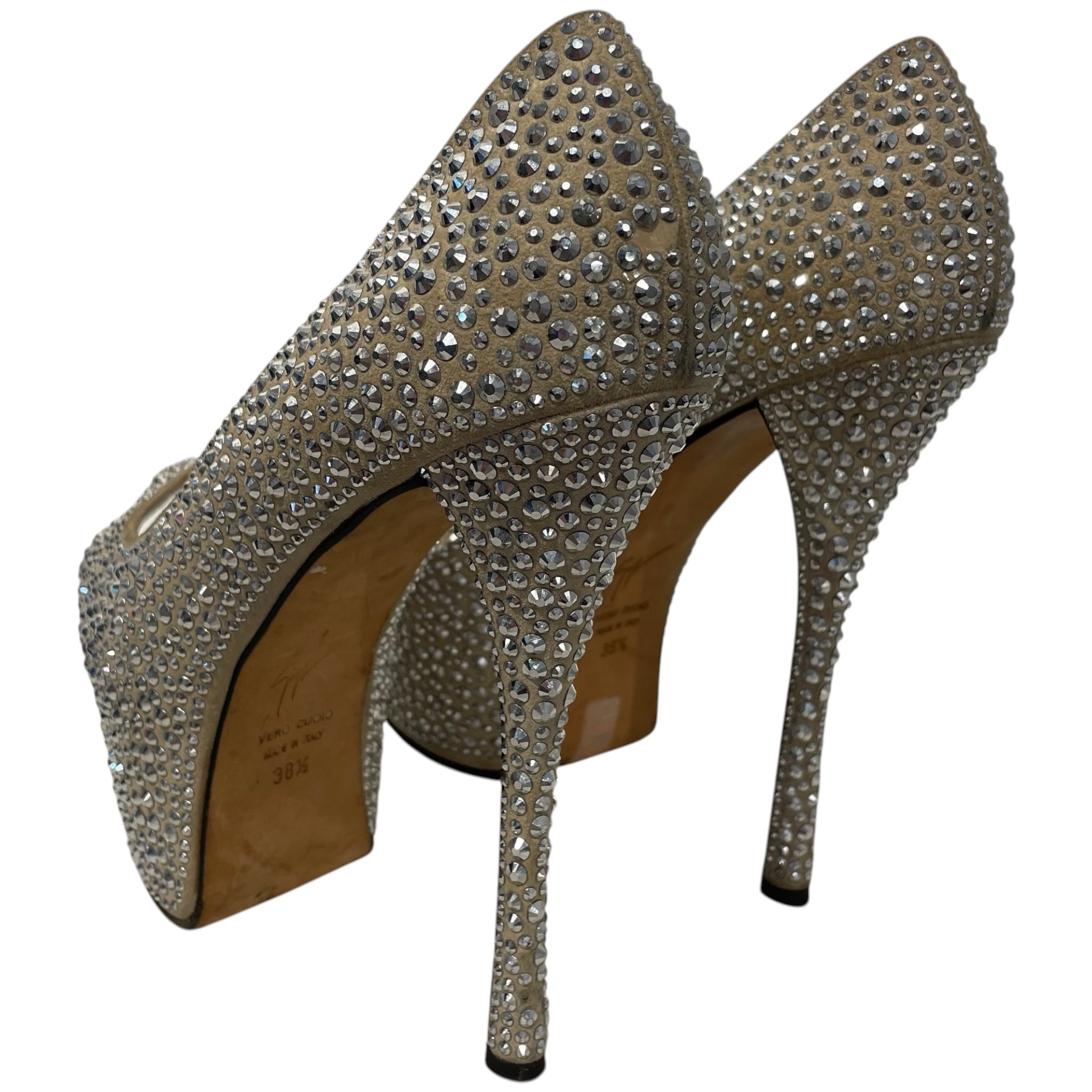 GIUSEPPE ZANOTTI DESIGN/Heels/UK 4.5/Iridescent/Suede/SLV/ view 2