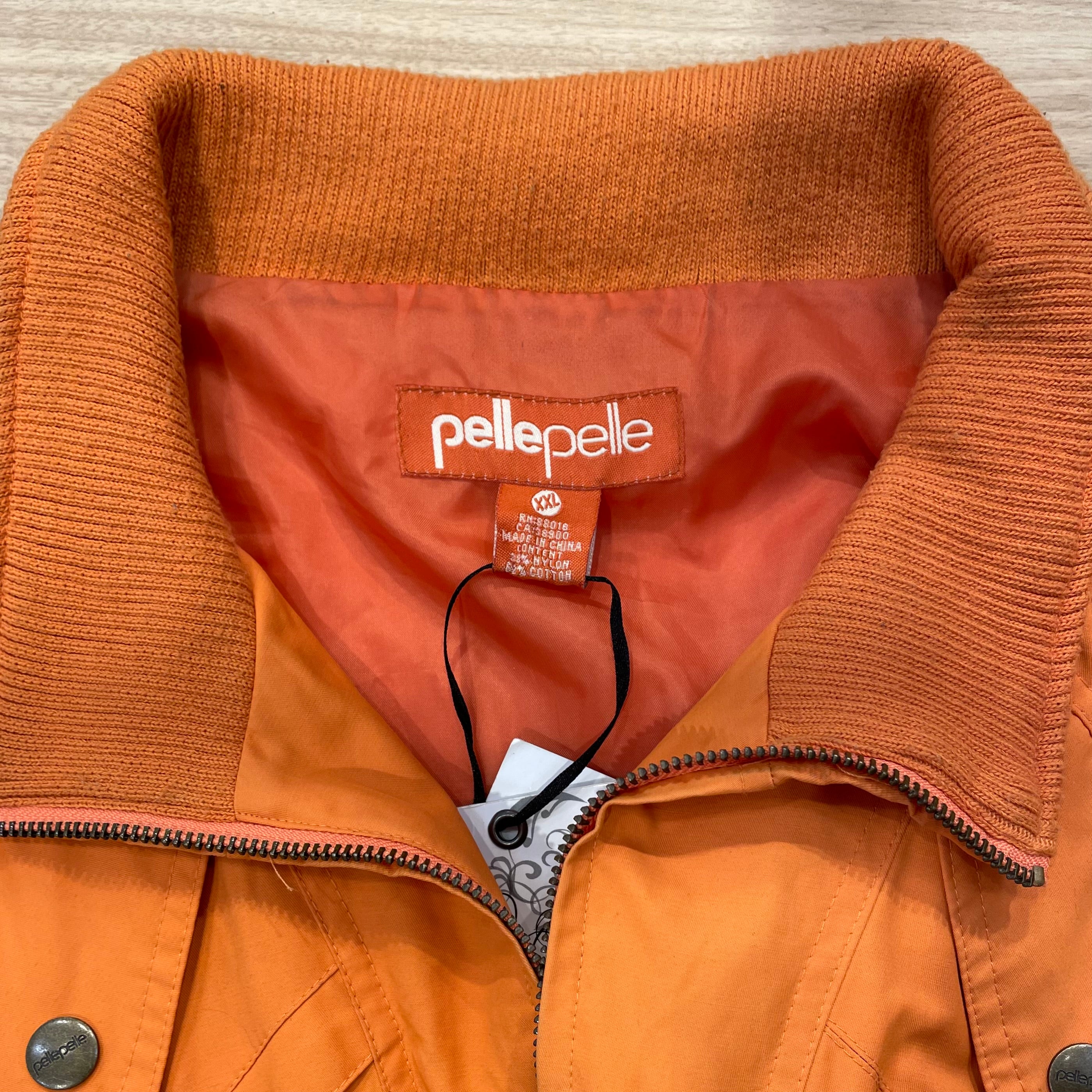 Pelle Pelle/Jacket/XXL/Polyester/ORN/orange jkt with brass hardware view 5