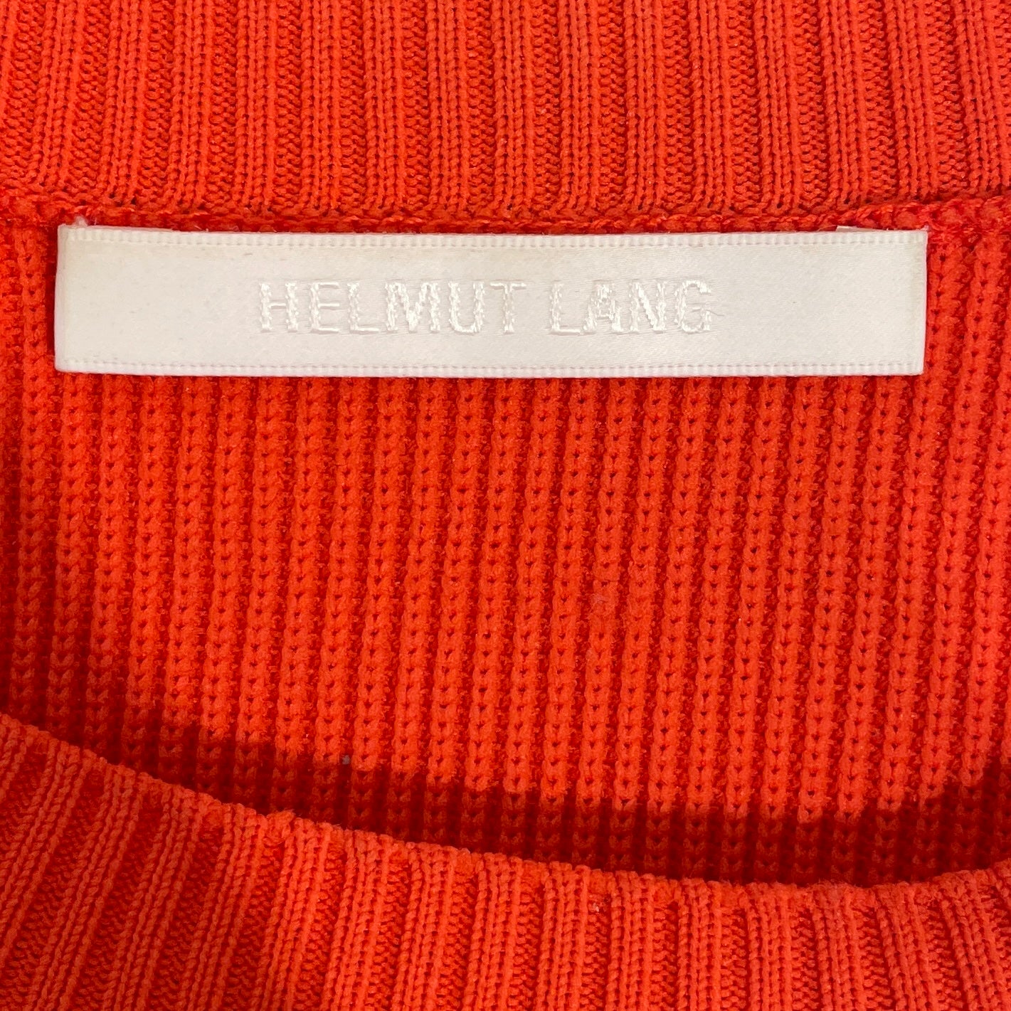 Helmut Lang/LS T-Shirt/XS/Polyester/ORN/knit long shirt, thumb holes view 3
