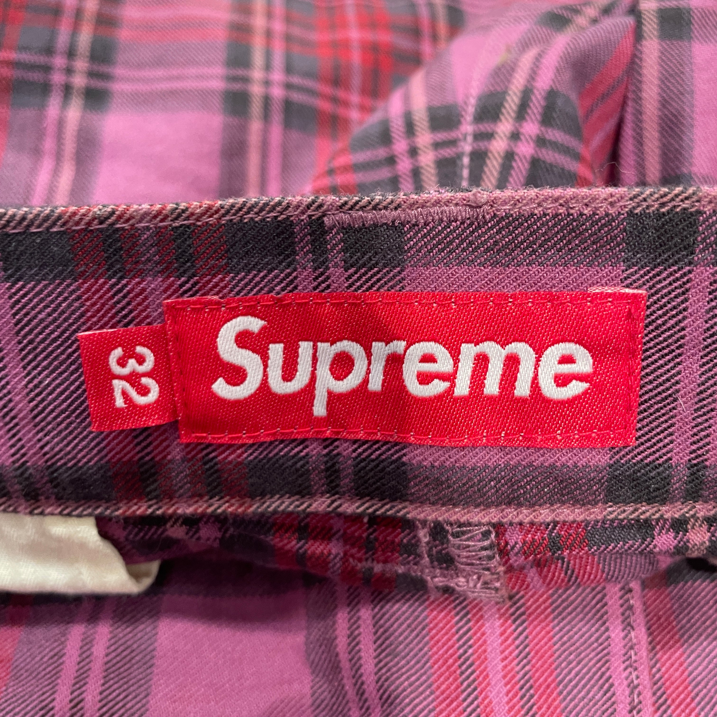 Supreme/Shorts/32/Cotton/PPL/Plaid/ view 4