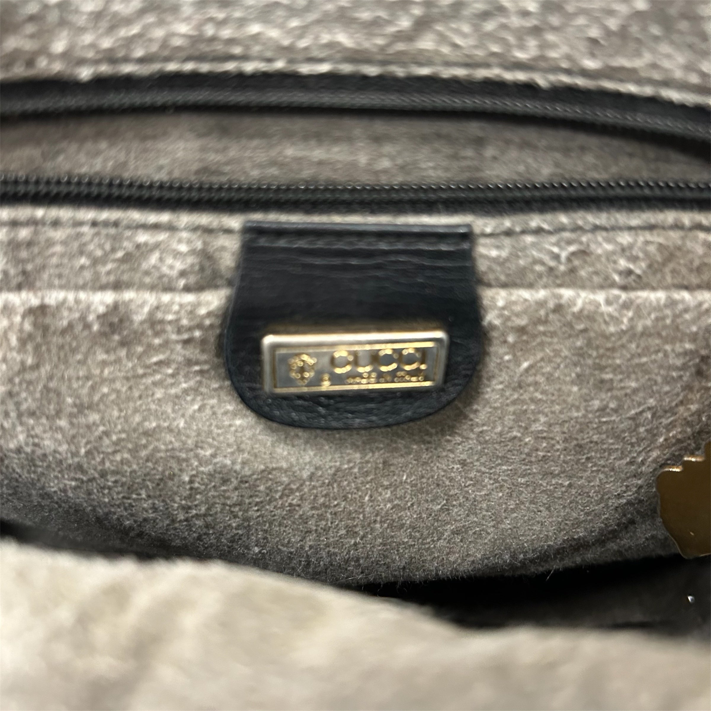 GUCCI/Bag/Monogram/Leather/BLK/VTG GG LOGO view 5