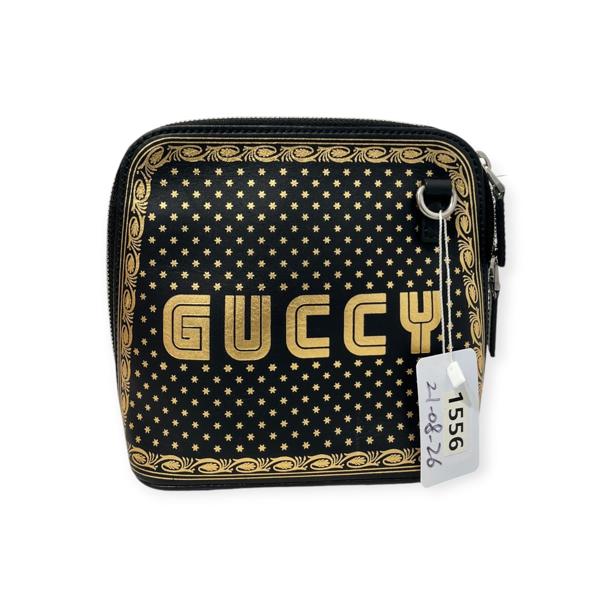 GUCCI/Pouch/All Over Print/Leather/BLK/SEGA GUCCY STARS MINI DOME view 1