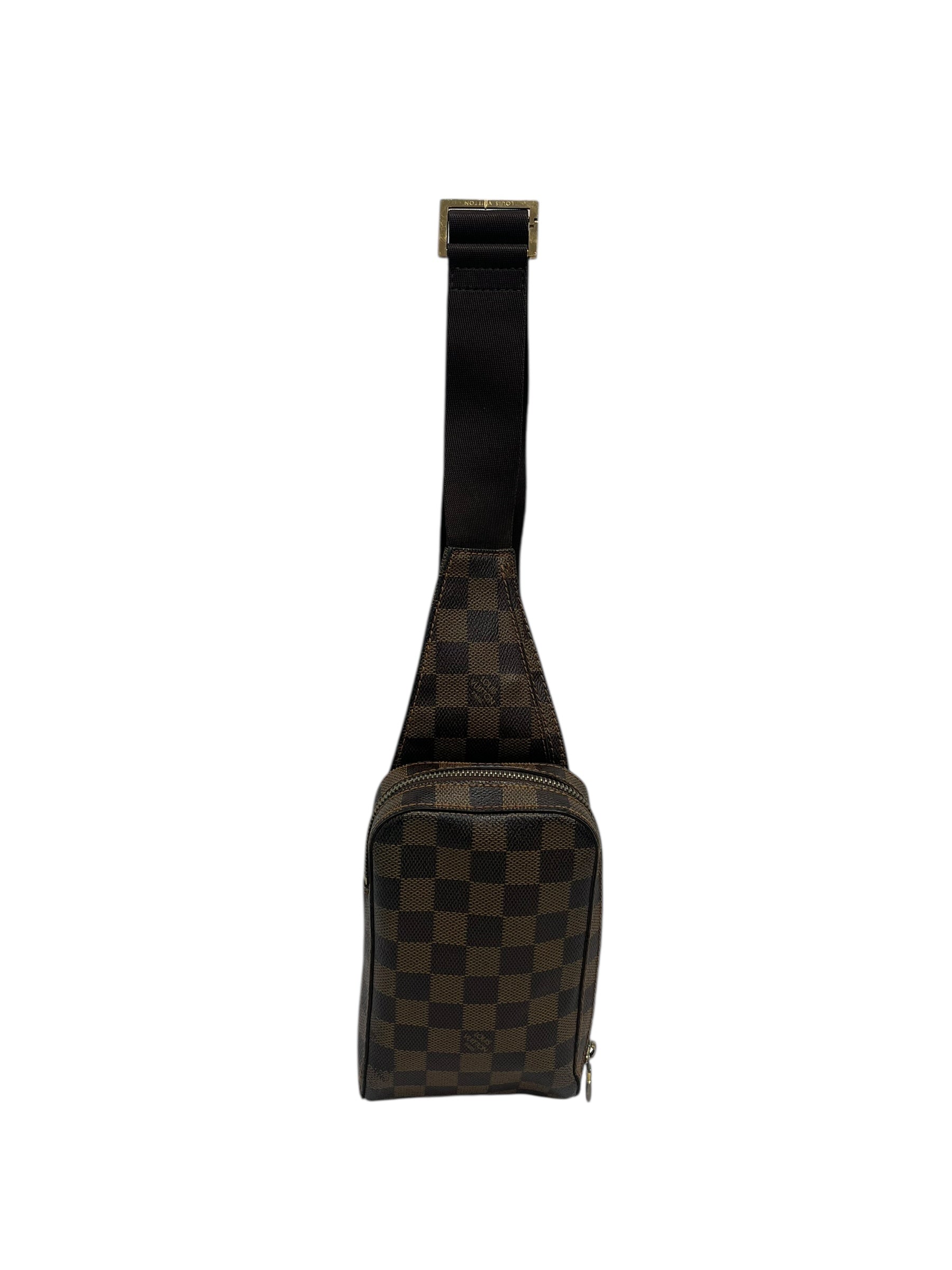 LOUIS VUITTON/Fanny Pack/Monogram/Leather/BRW/DAMIER EBENE GERONIMOS FANNY view 1