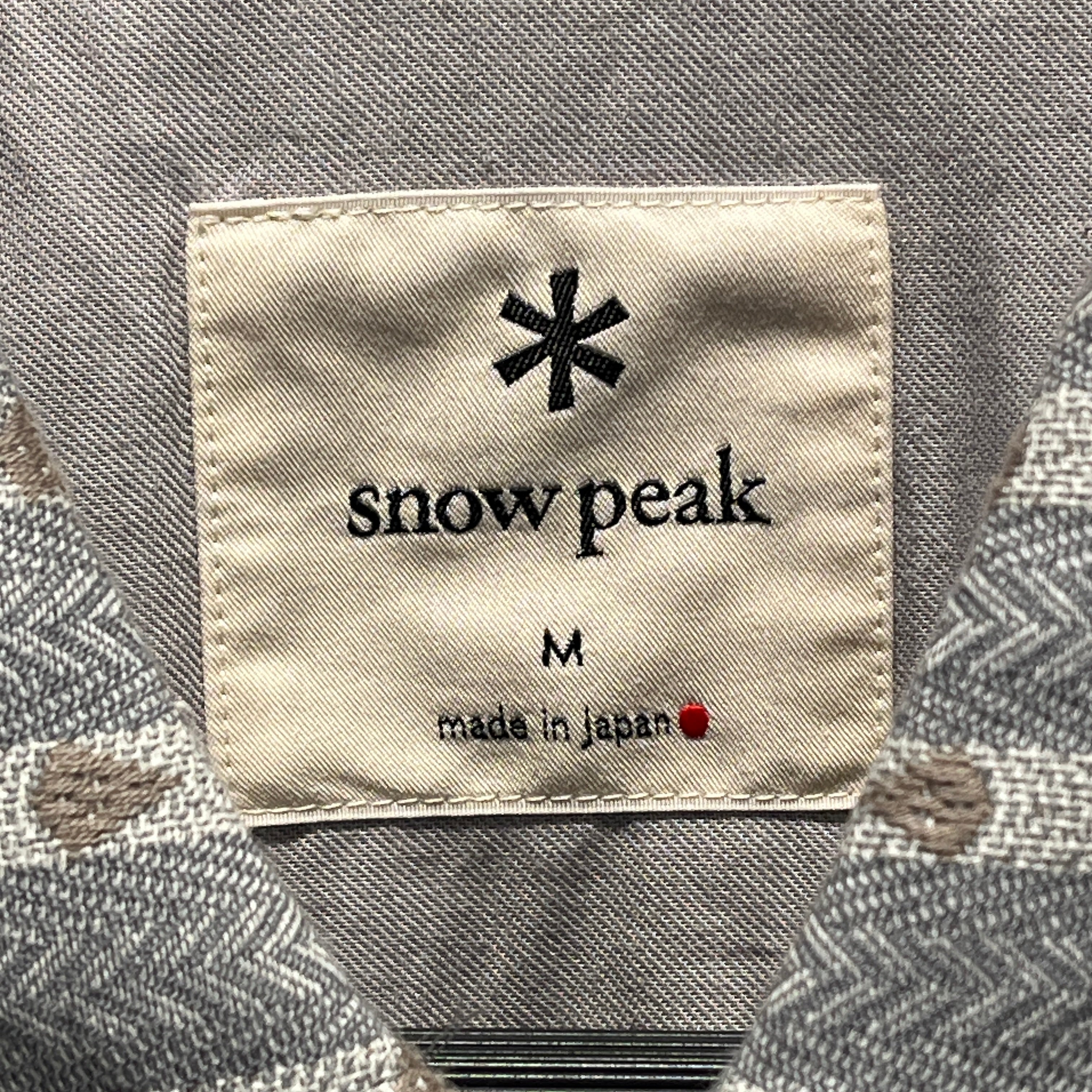 snow peak/LS Shirt/M/Cotton/GRY/All Over Print/stripe pattern view 3