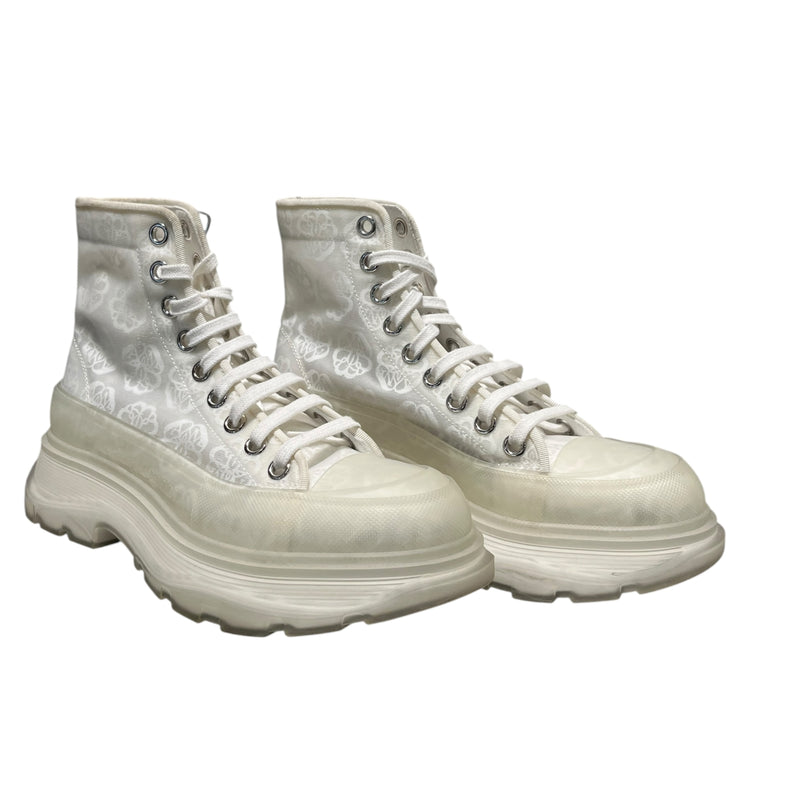 Alexander McQueen/Hi-Sneakers/EU 38.5/Floral Pattern/WHT/