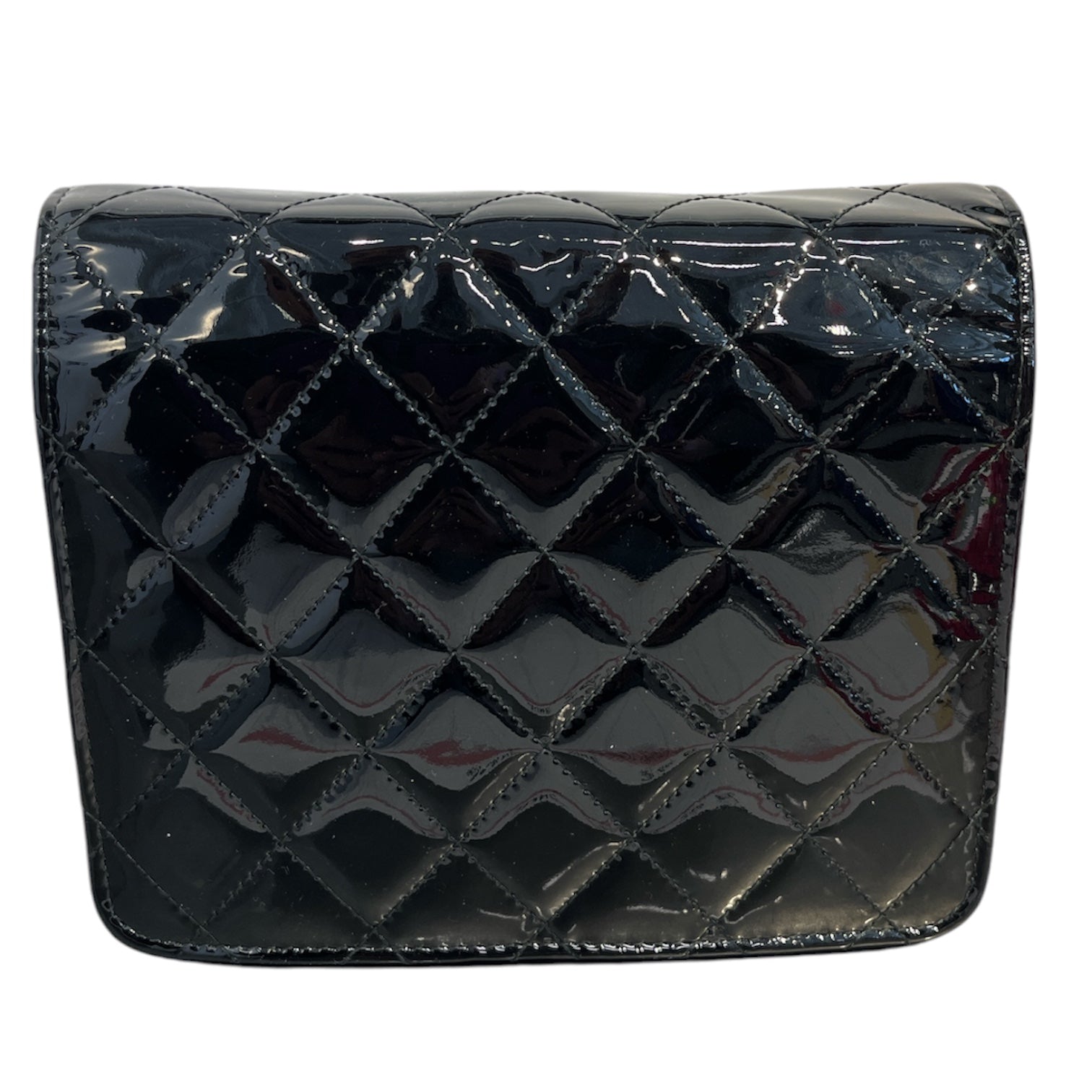 CHANEL/Bag/Leather/BLK/black patent leather view 3
