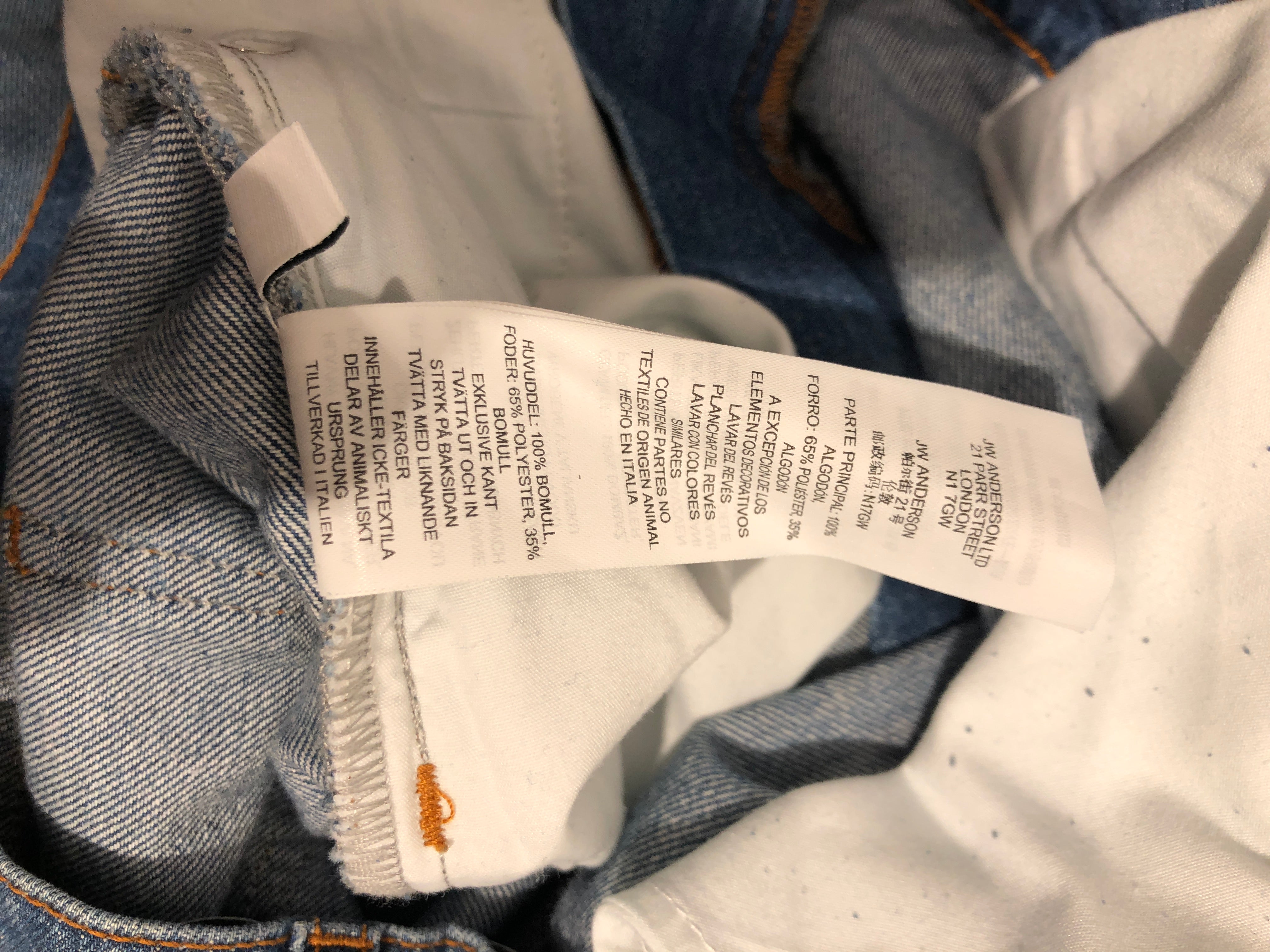 JW ANDERSON(J.W.ANDERSON)/Pants/32/Cotton/IDG/Low-rise/JW Anderson Bucket Low Rise view 9