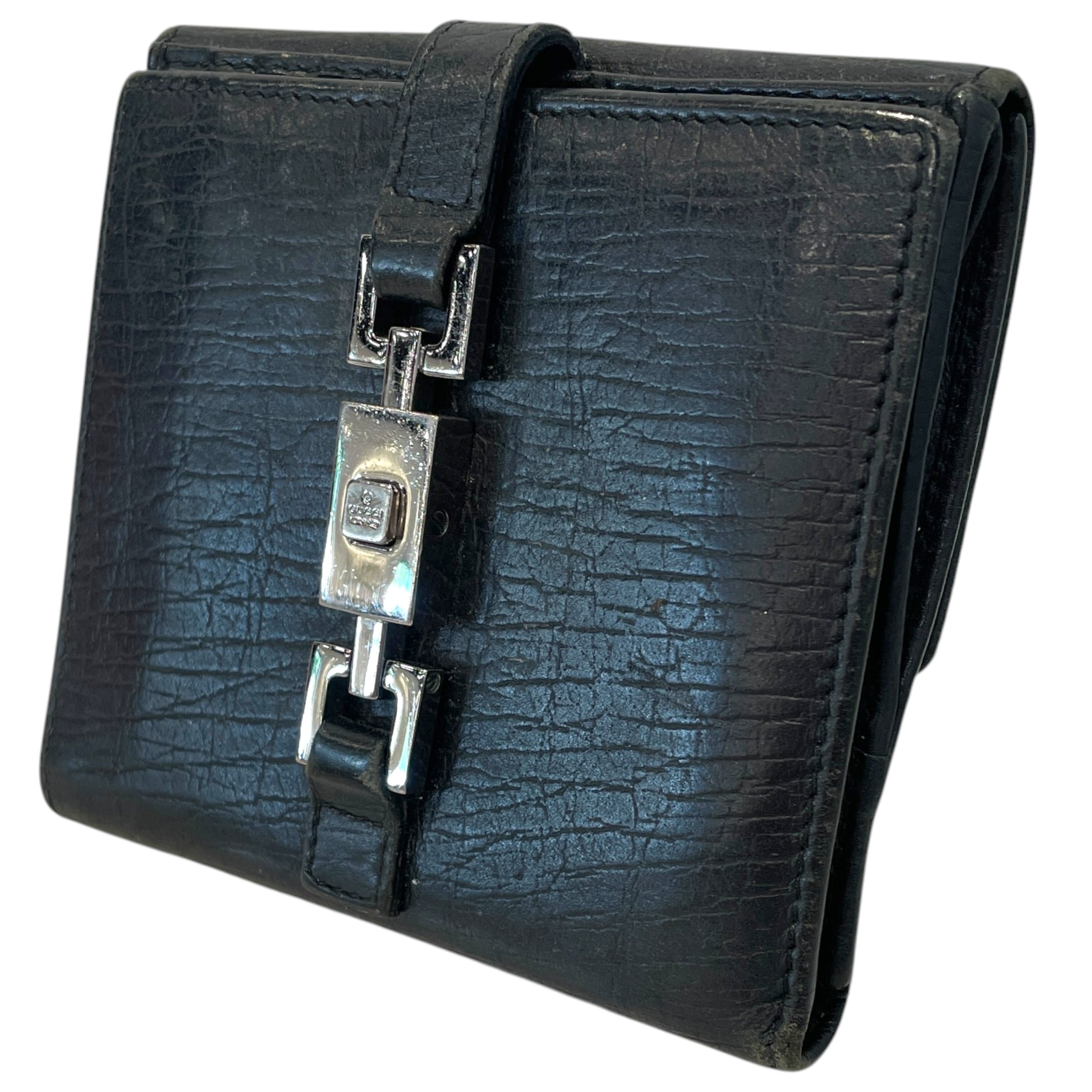 GUCCI/Wallet/Leather/BLK/Jackie Piston Lock Compact view 1