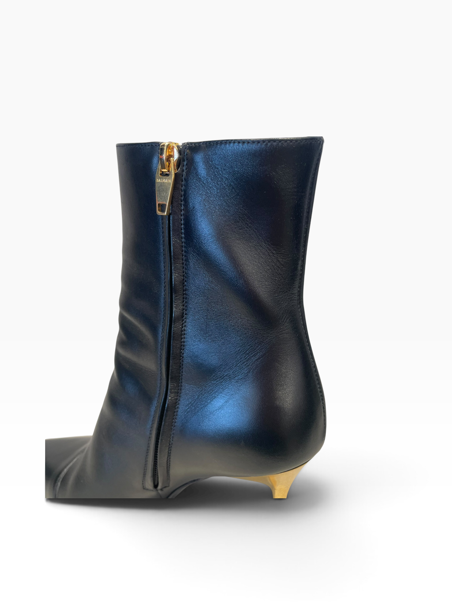 BALMAIN/Booties/EU 40/Leather/BLK/Roni - Gold Embossed Buttons view 9