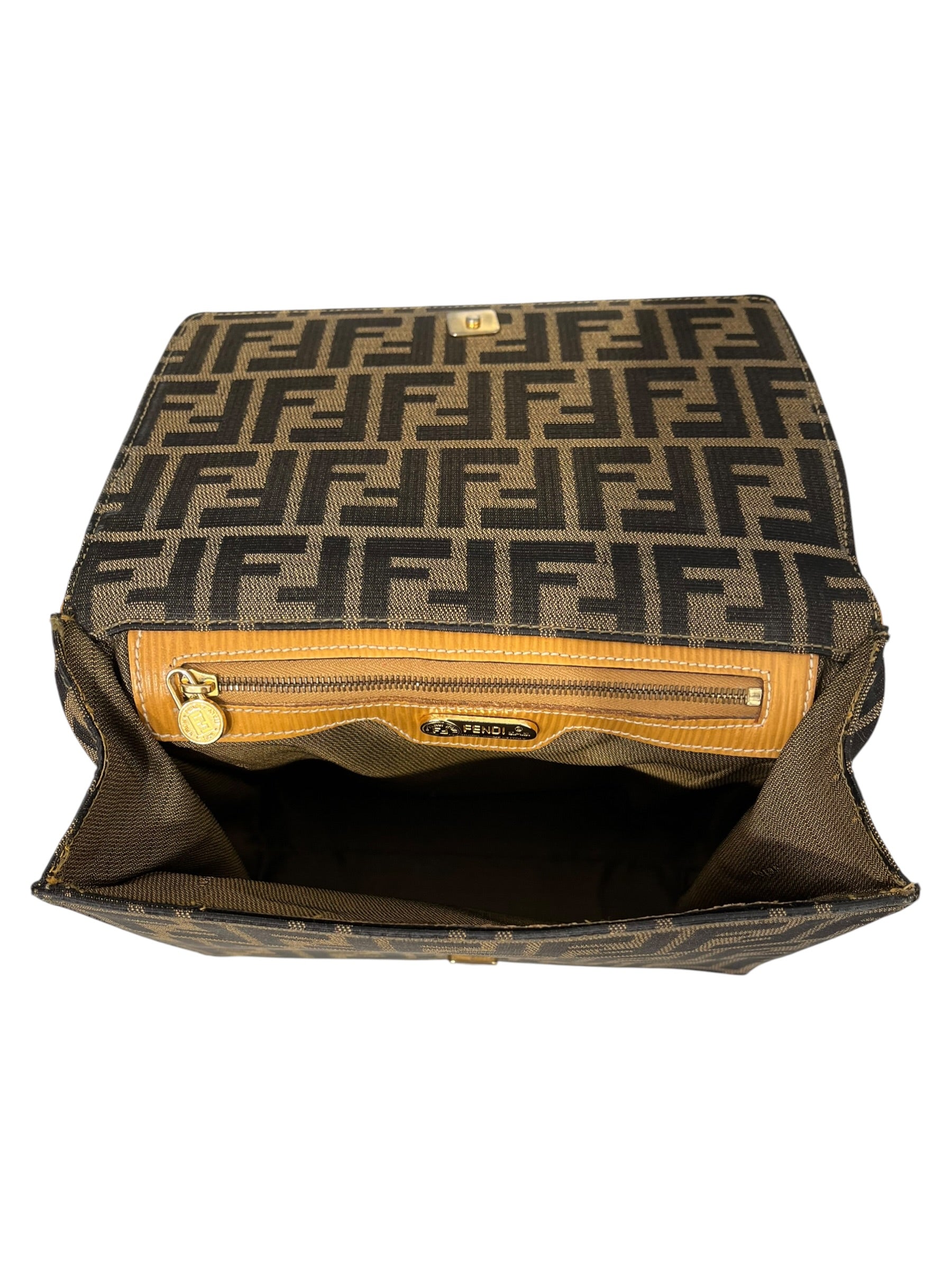 FENDI/Hand Bag/Monogram/Cotton/BEG/ZUCCA HANDBAG view 5