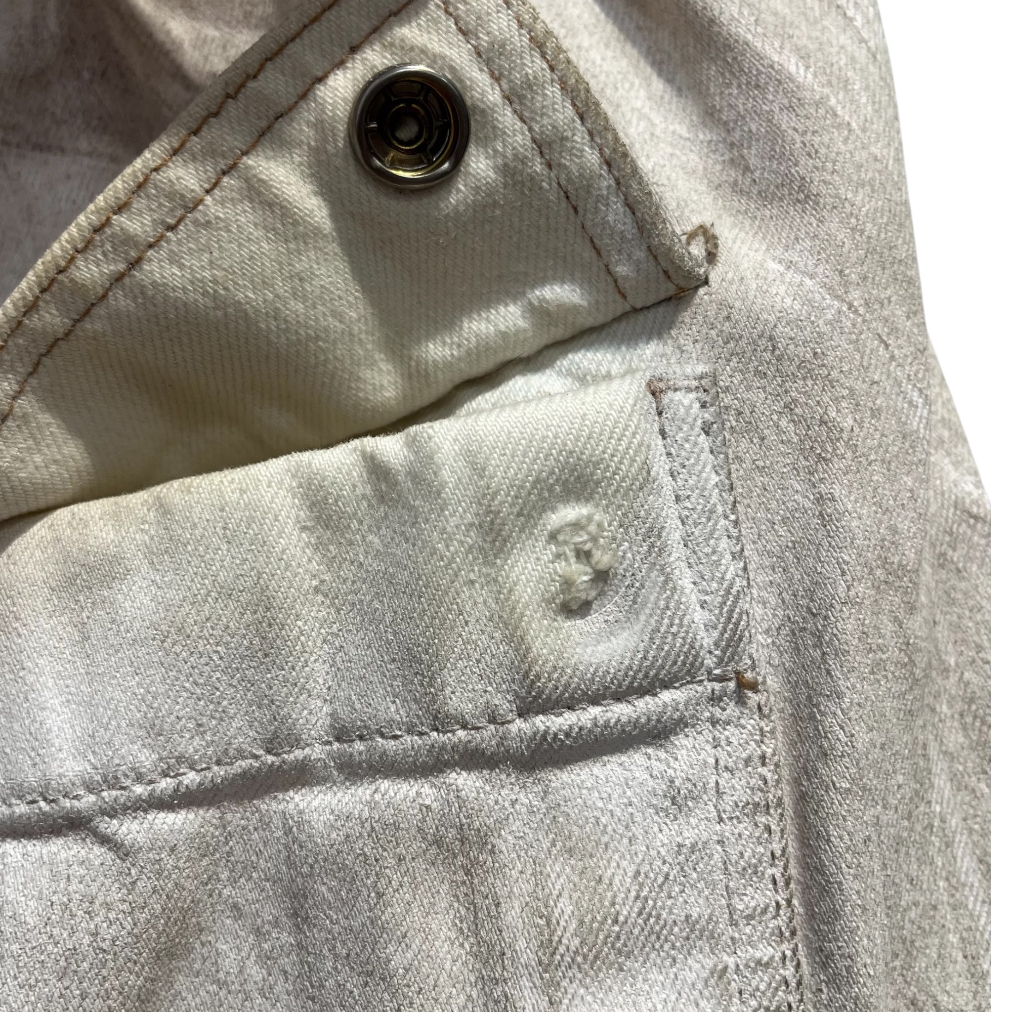 Rick Owens/Shorts/40/Cotton/CRM/waxed cargo shorts view 6