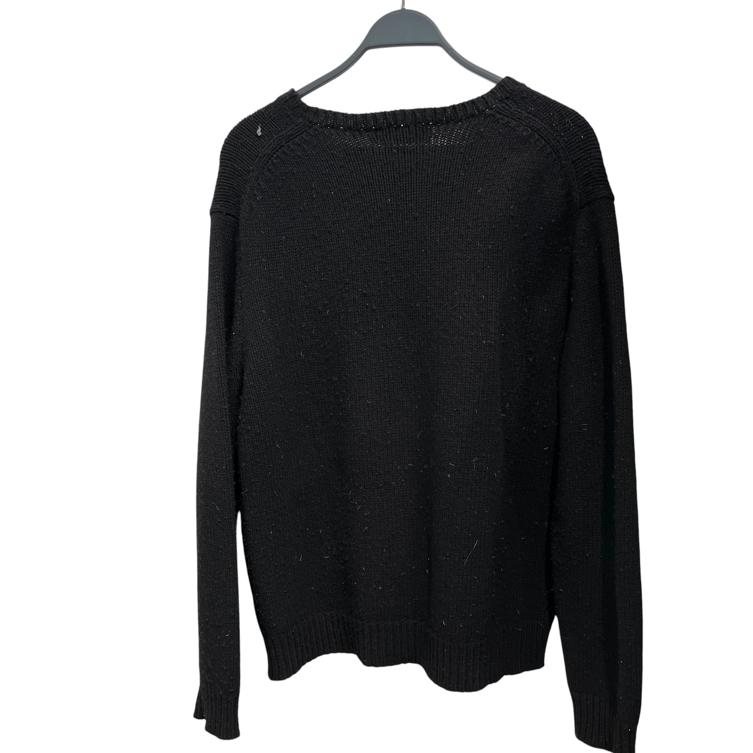 POLO RALPH LAUREN/Heavy Sweater/L/Wool/BLK/Eagle Crest view 2