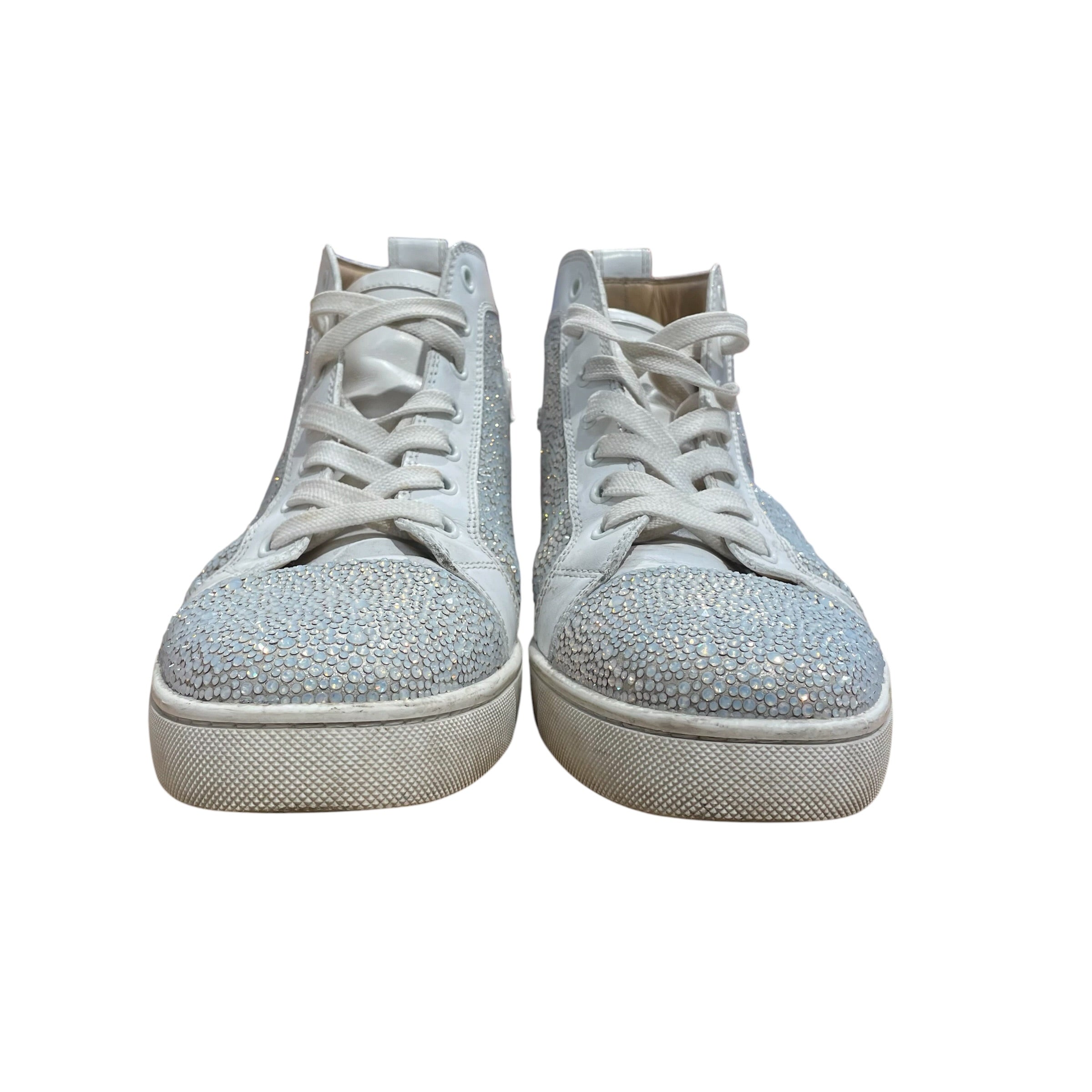 Christian Louboutin/Hi-Sneakers/EU 40/All Over Print/WHT/WHITE RHINESTONE view 3