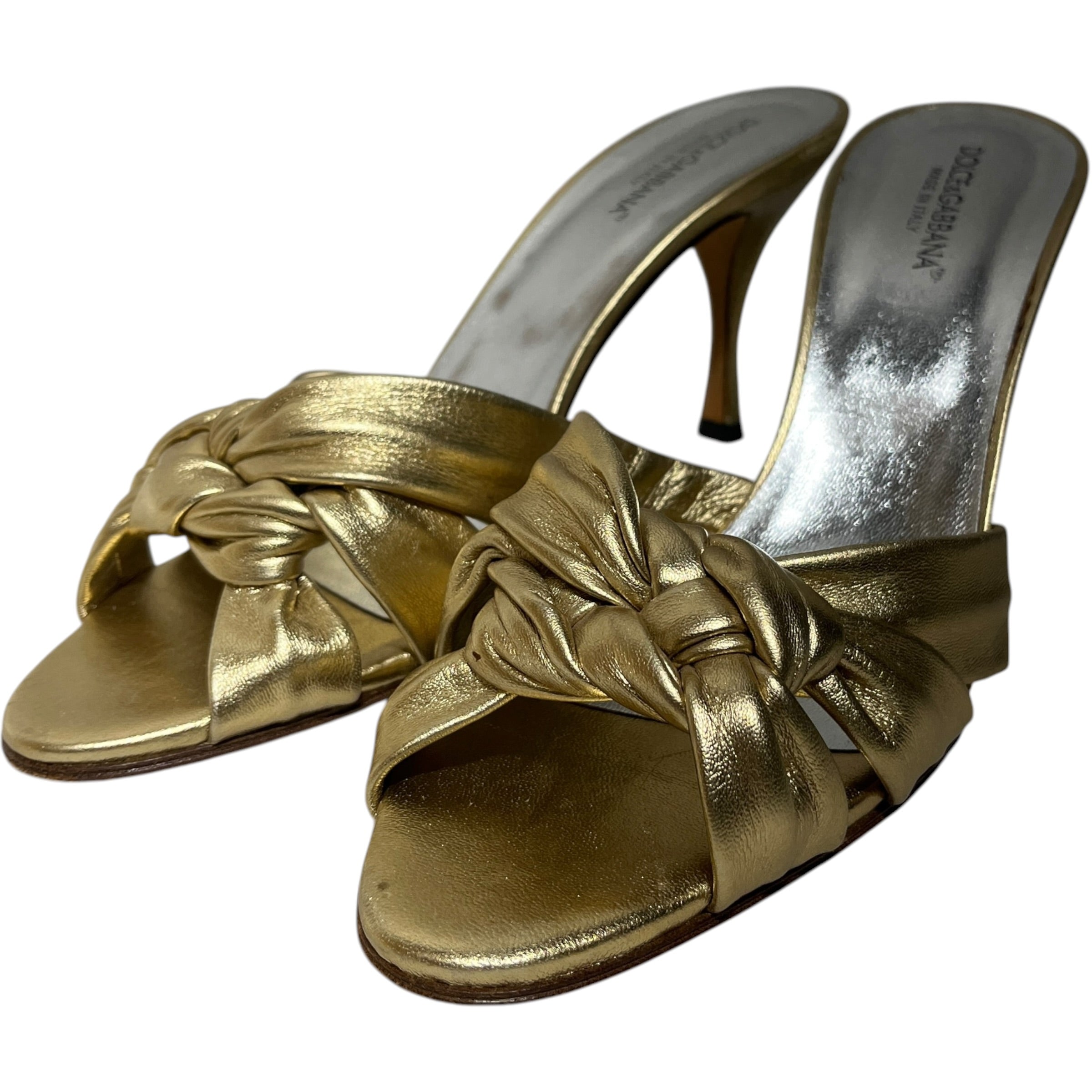 DOLCE&GABBANA/Heels/EU 39/GLD/KNOTTED TWISTS view 1