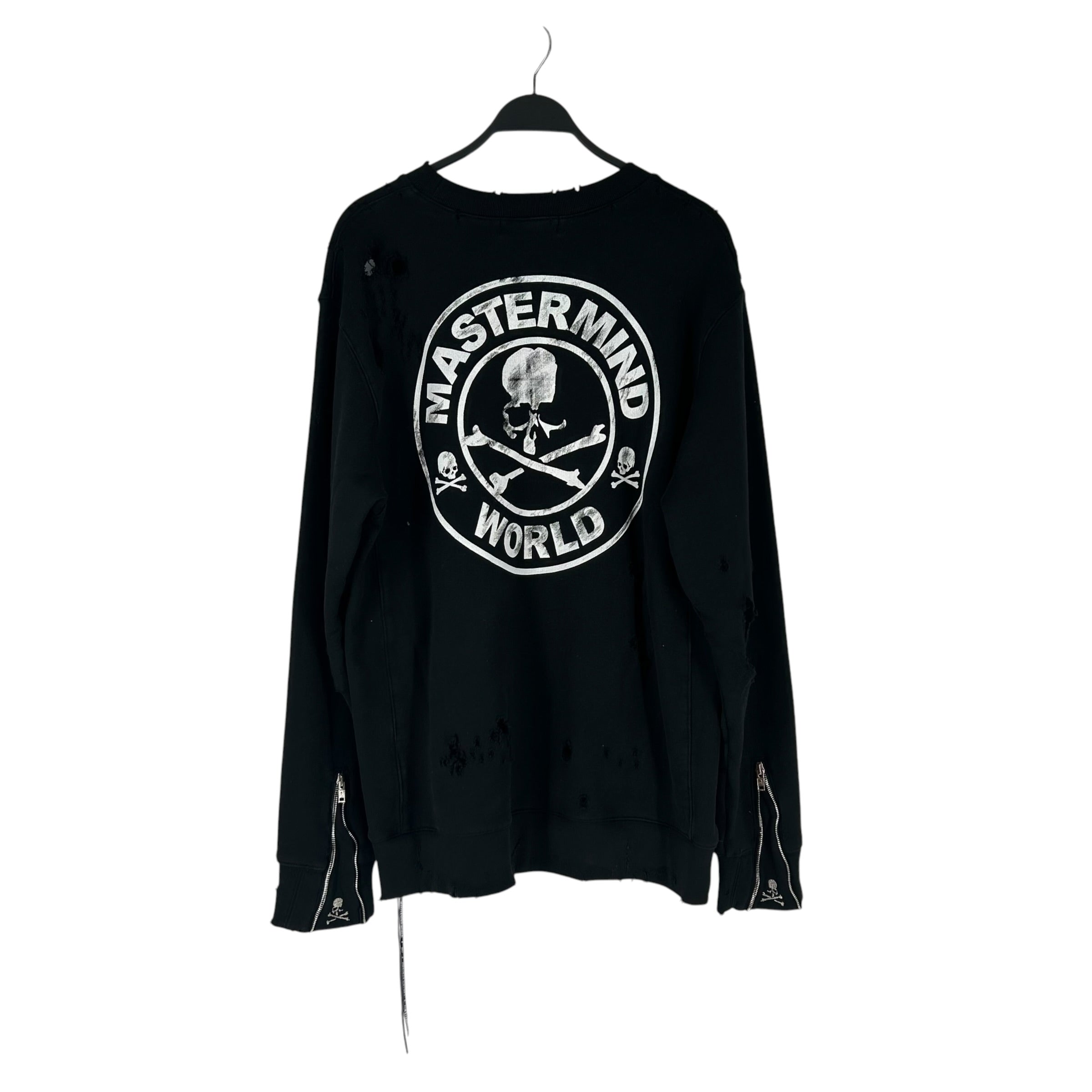 mastermind JAPAN/Sweatshirt/L/Cotton/BLK/ZIPPERS ON SLEEVES view 2