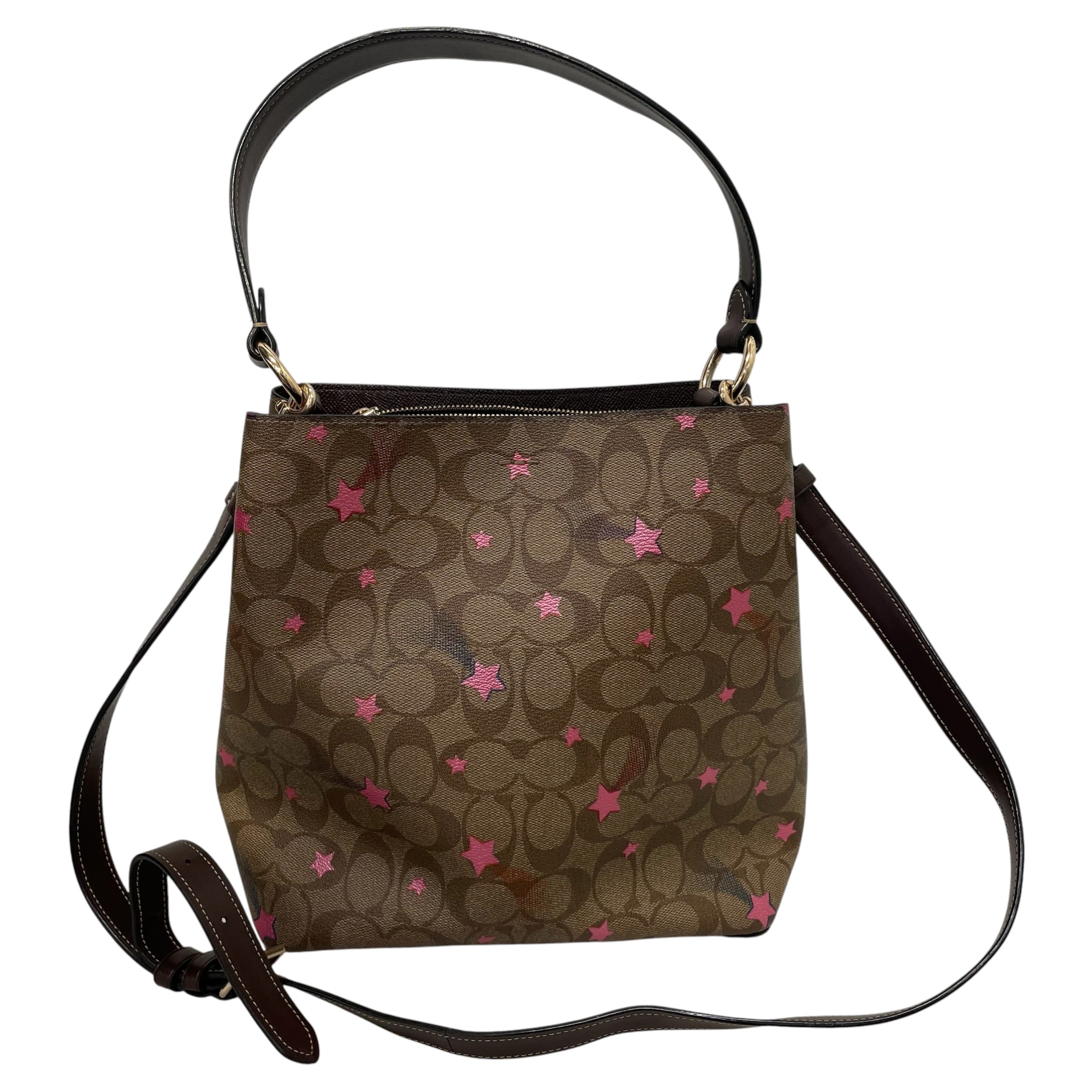 COACH/Cross Body Bag/Monogram/Leather/CML/town bucket bag disco star view 2