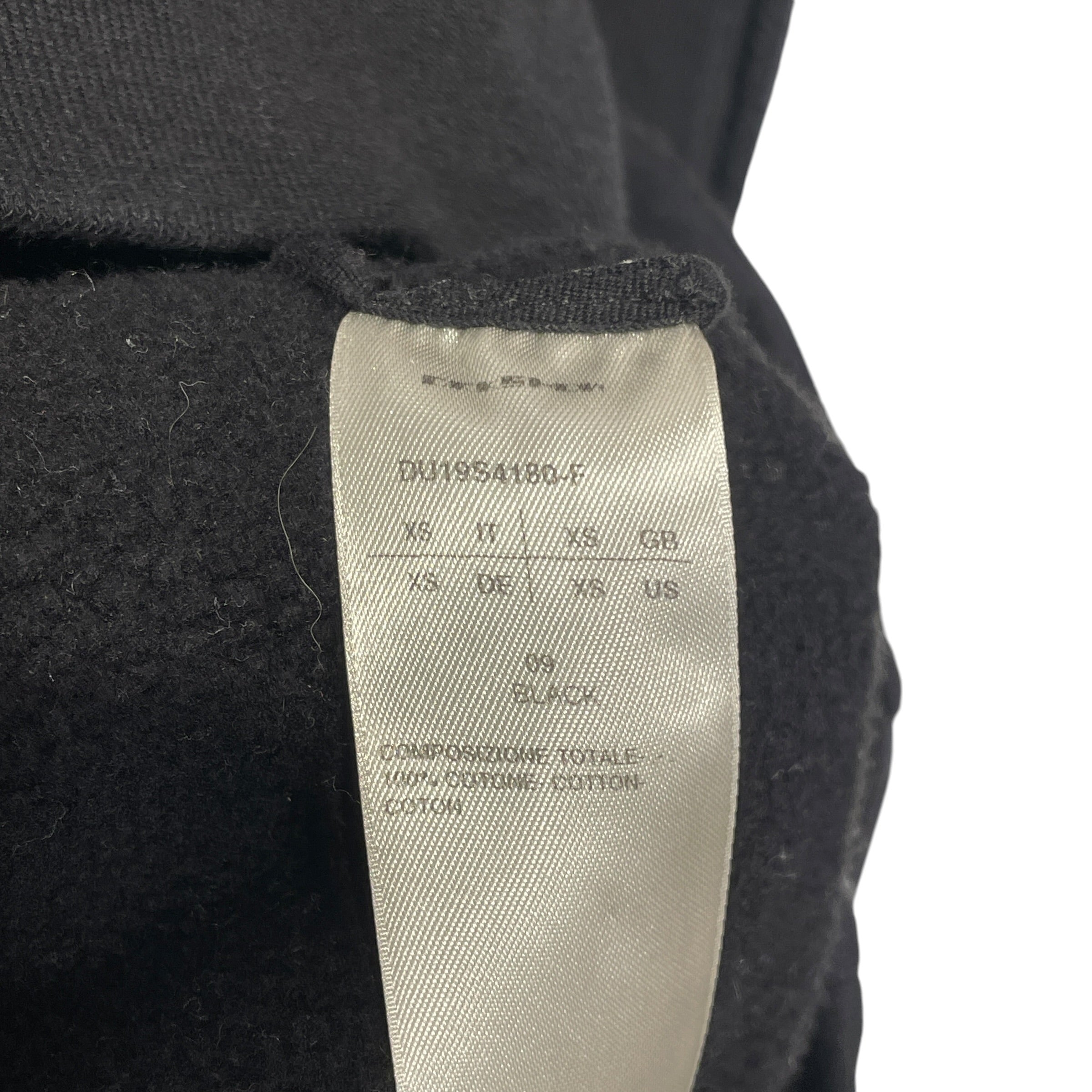 RICK OWENS DRKSHDW/Zip Up Hoodie/XS/Cotton/BLK/SLEEVELESS view 5
