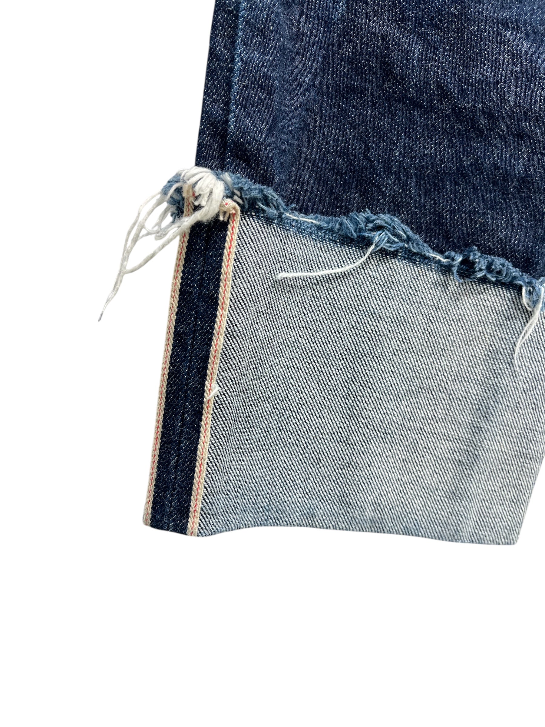 R13/Bottoms/24/Cotton/BLU/Button Fly/Drop Crotch-Selvedge view 3
