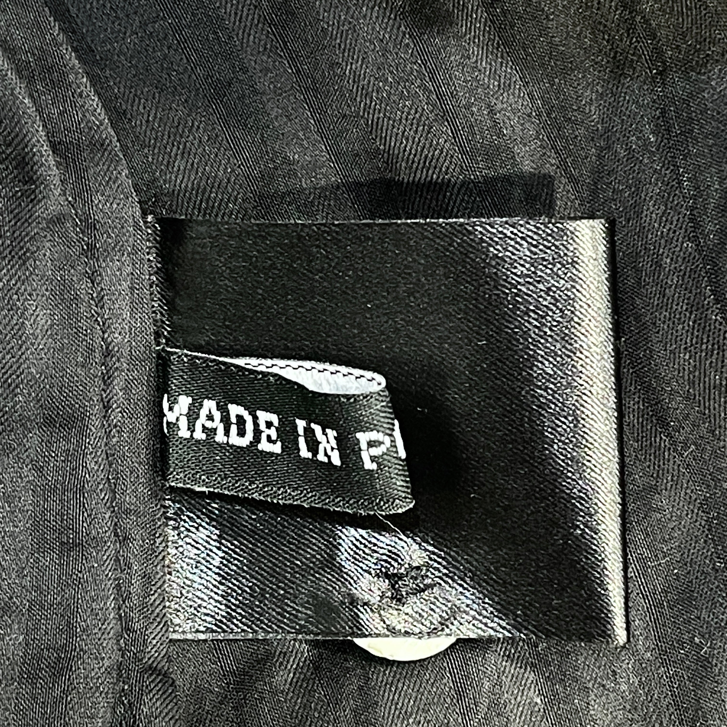 ANN DEMEULEMEESTER/Blouse/42/Nylon/BLK/Flarred Sleve Button Up view 5