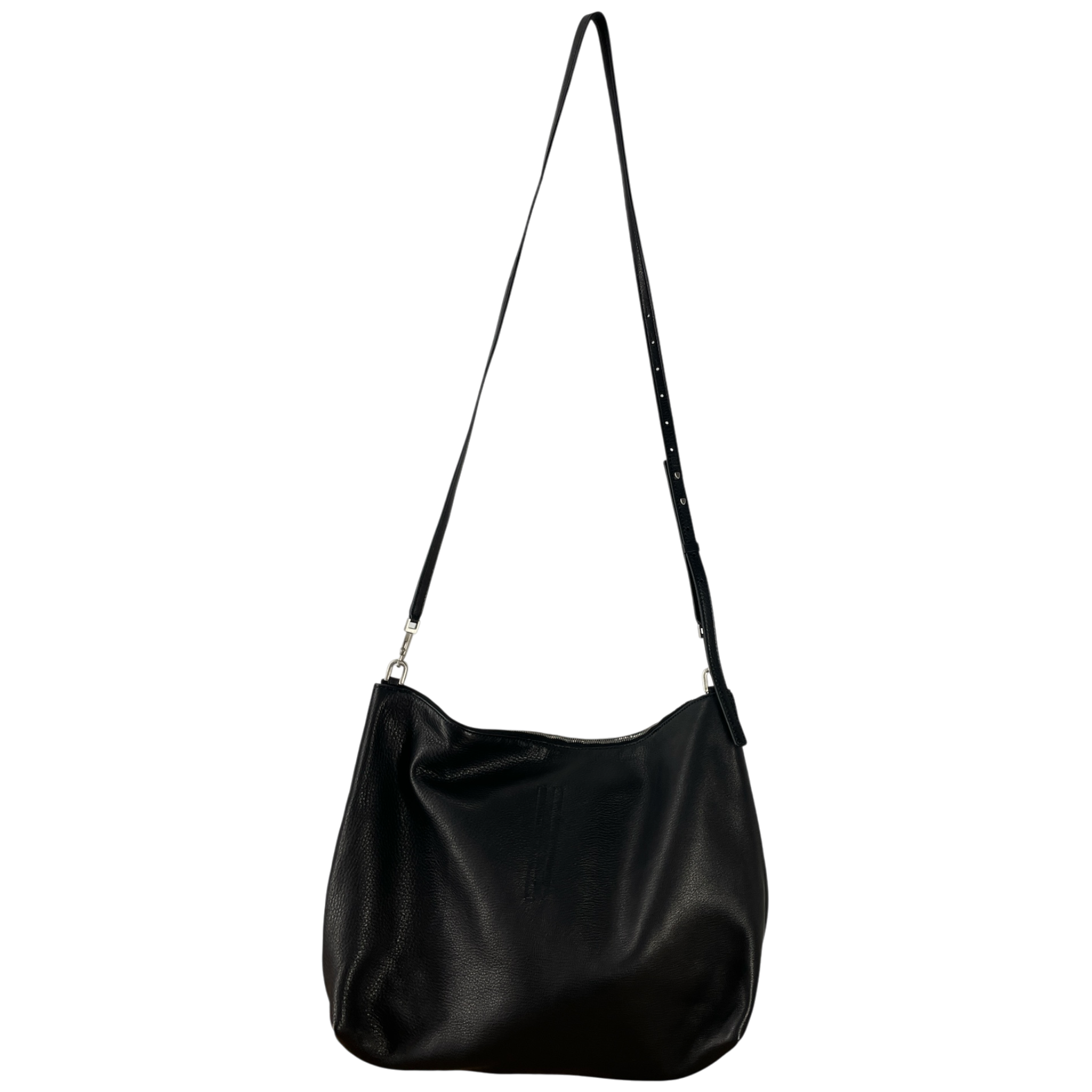 Rick Owens/Cross Body Bag/Leather/BLK/TOTE SLV HARDWARE view 1