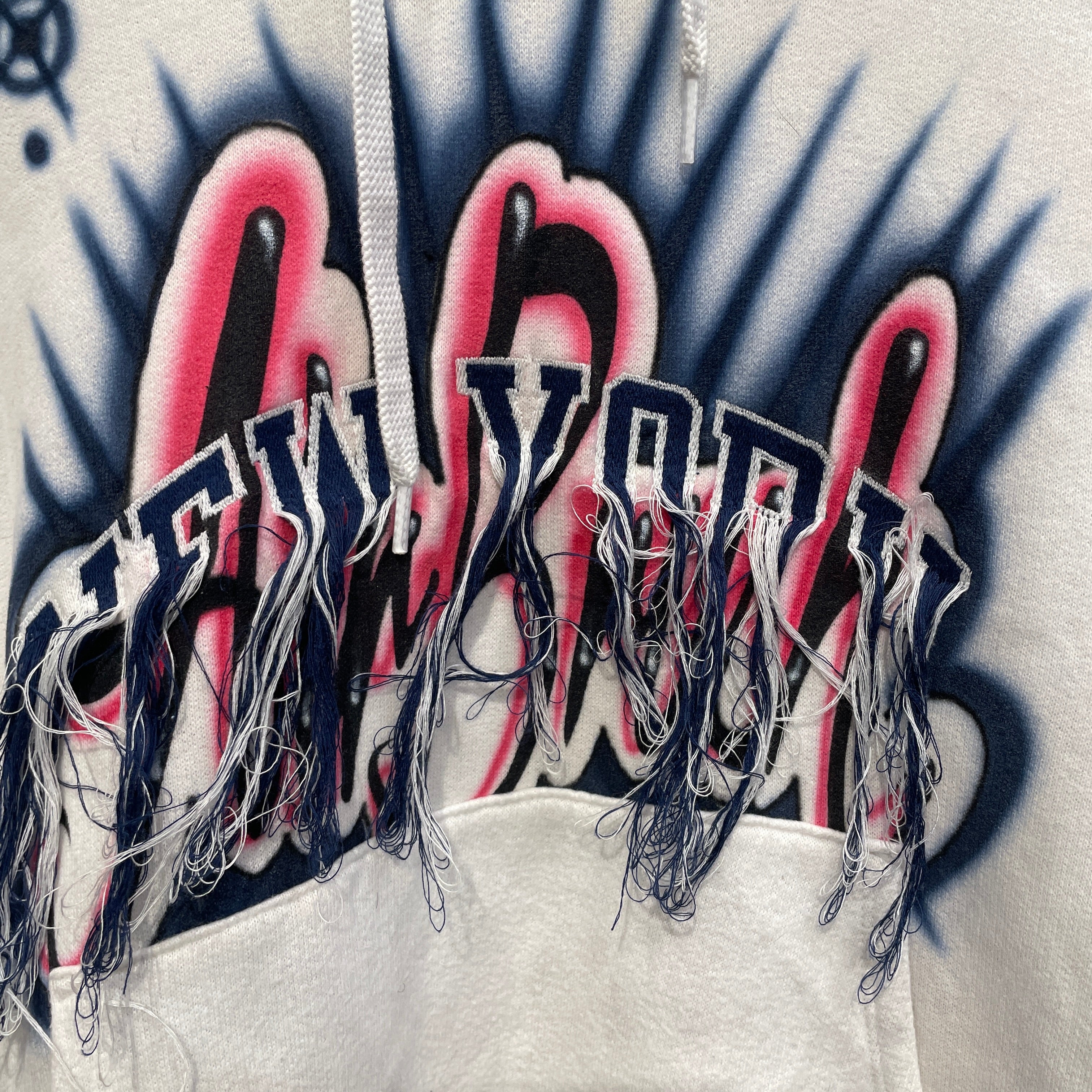 doublet/Hoodie/M/Graphic/Cotton/WHT/NEW YORK FRINGE DESIGN view 3