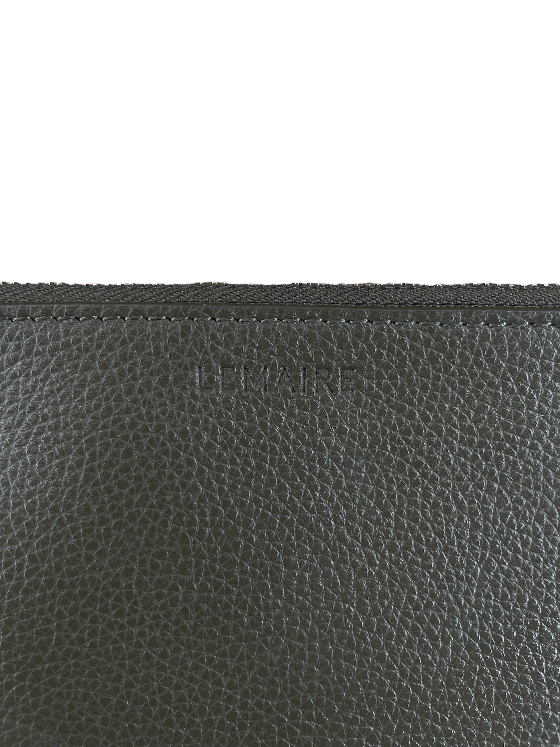 LEMAIRE/Clutch Bag/Leather/GRN/PEBBLED LEATHER POUCH view 3