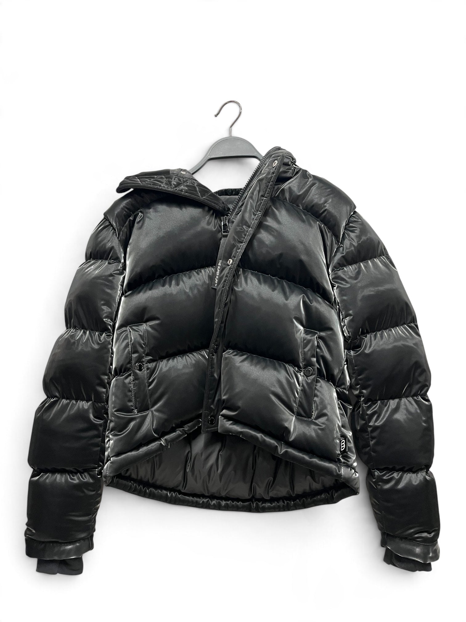 ARITZIA/Puffer Jkt/S/Polyester/BLK/LIQUID SHINE SHORTY SUPER PUFF view 1