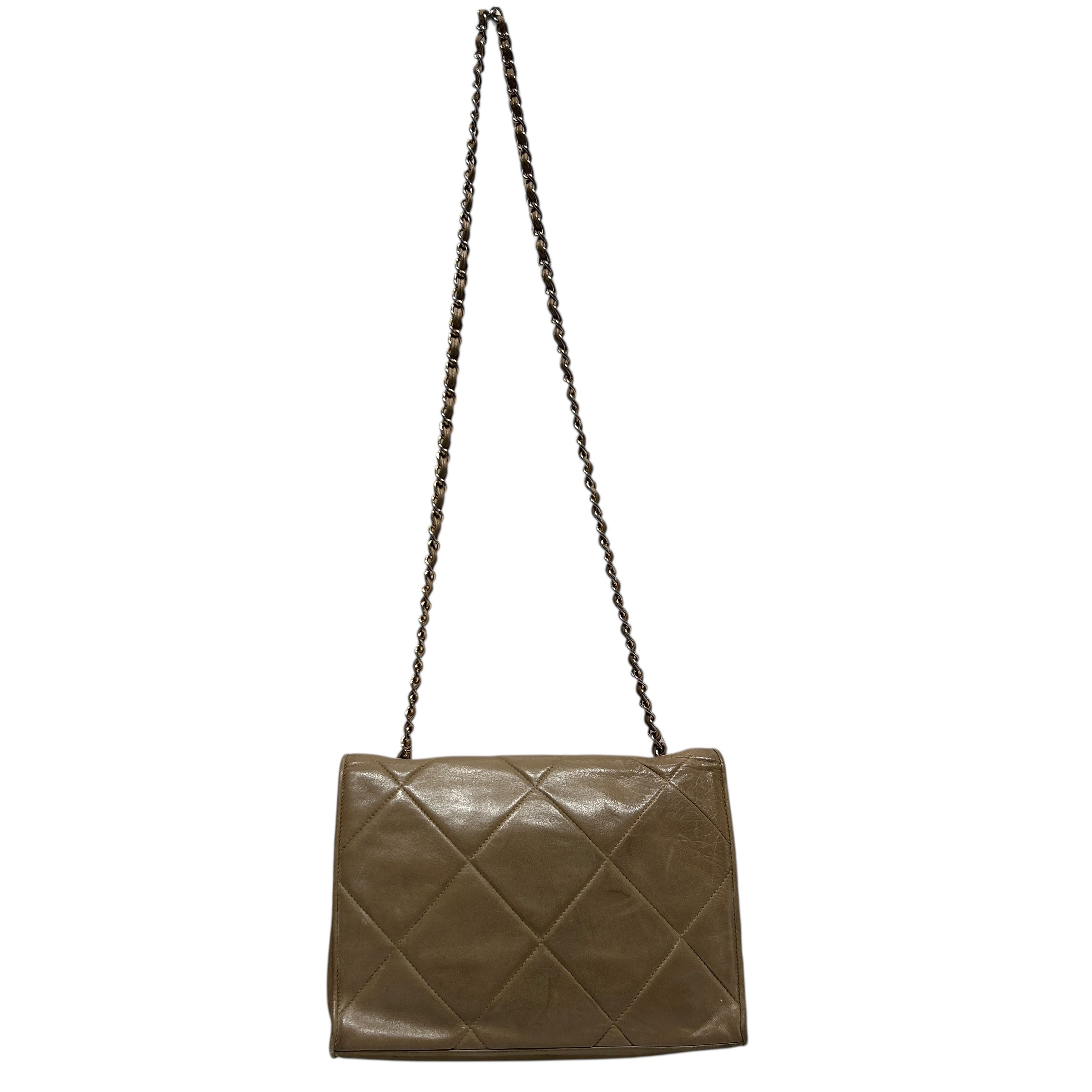CHANEL/Cross Body Bag/Leather/BEG/Vintage Quilted Flap Matelasse view 2