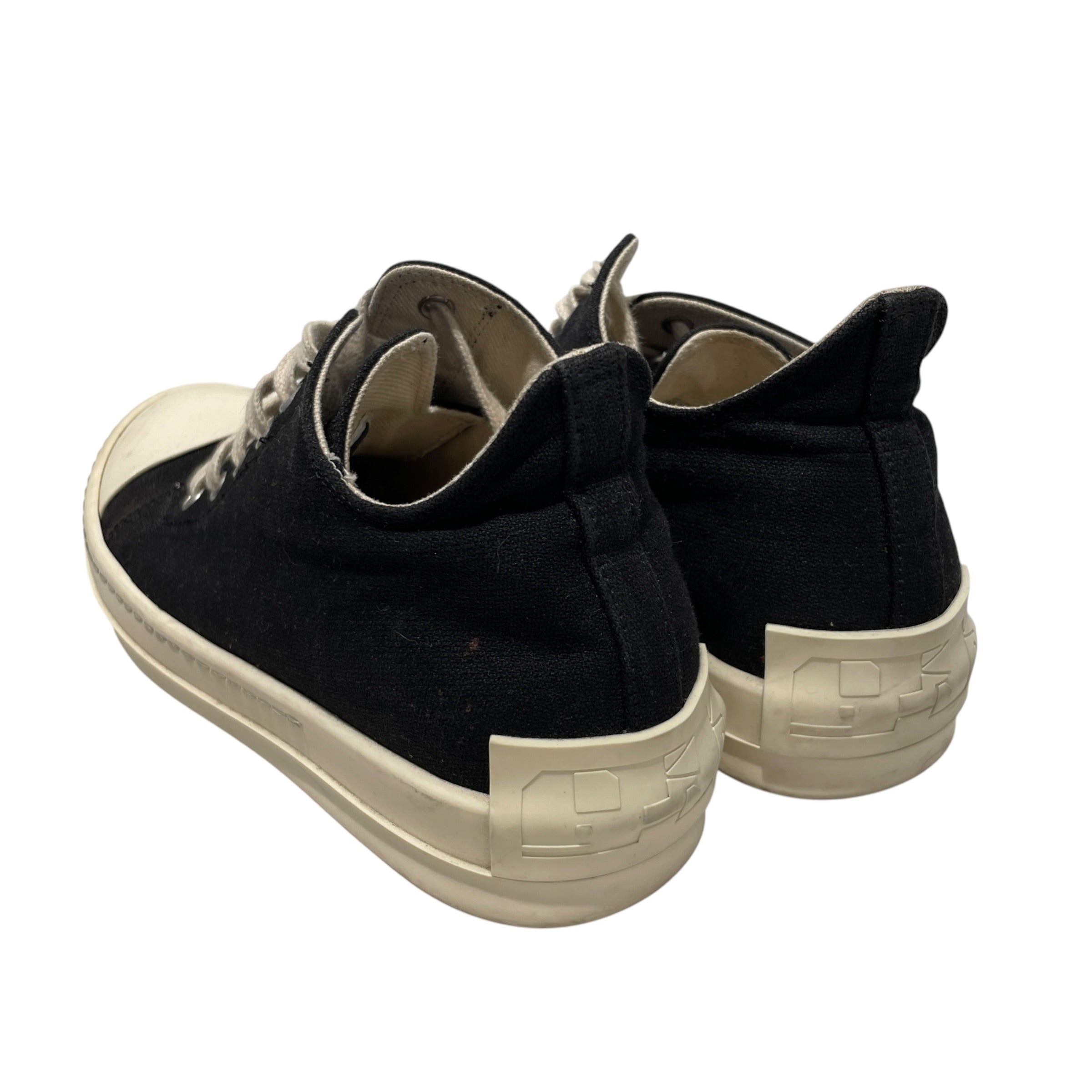 Rick Owens/Low-Sneakers/US 7/Acrylic/BLK/CANVAS RUBBER TOE CAP view 2
