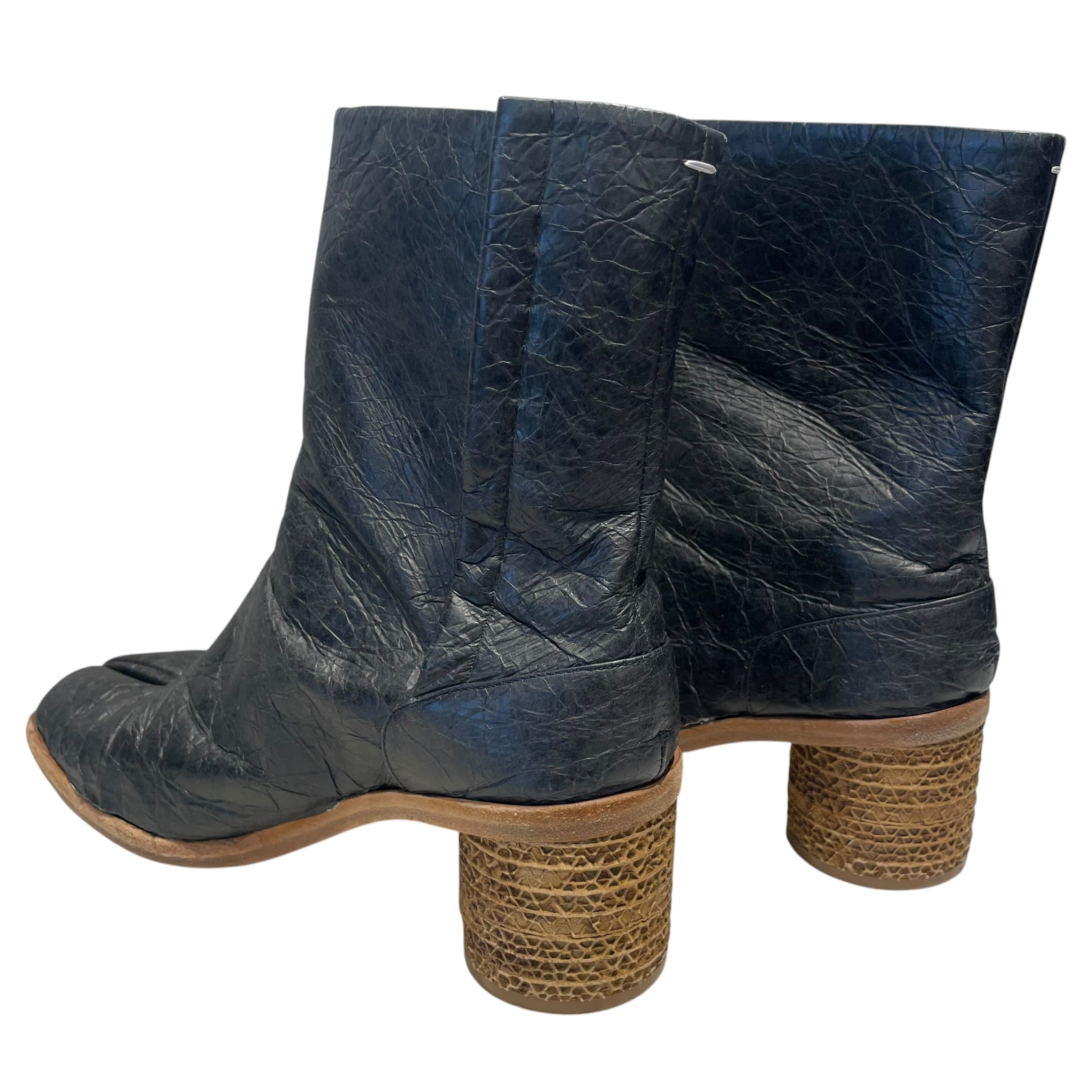 Maison Margiela/Boots/EU 42/Leather/BLK/paper effect split toe view 2